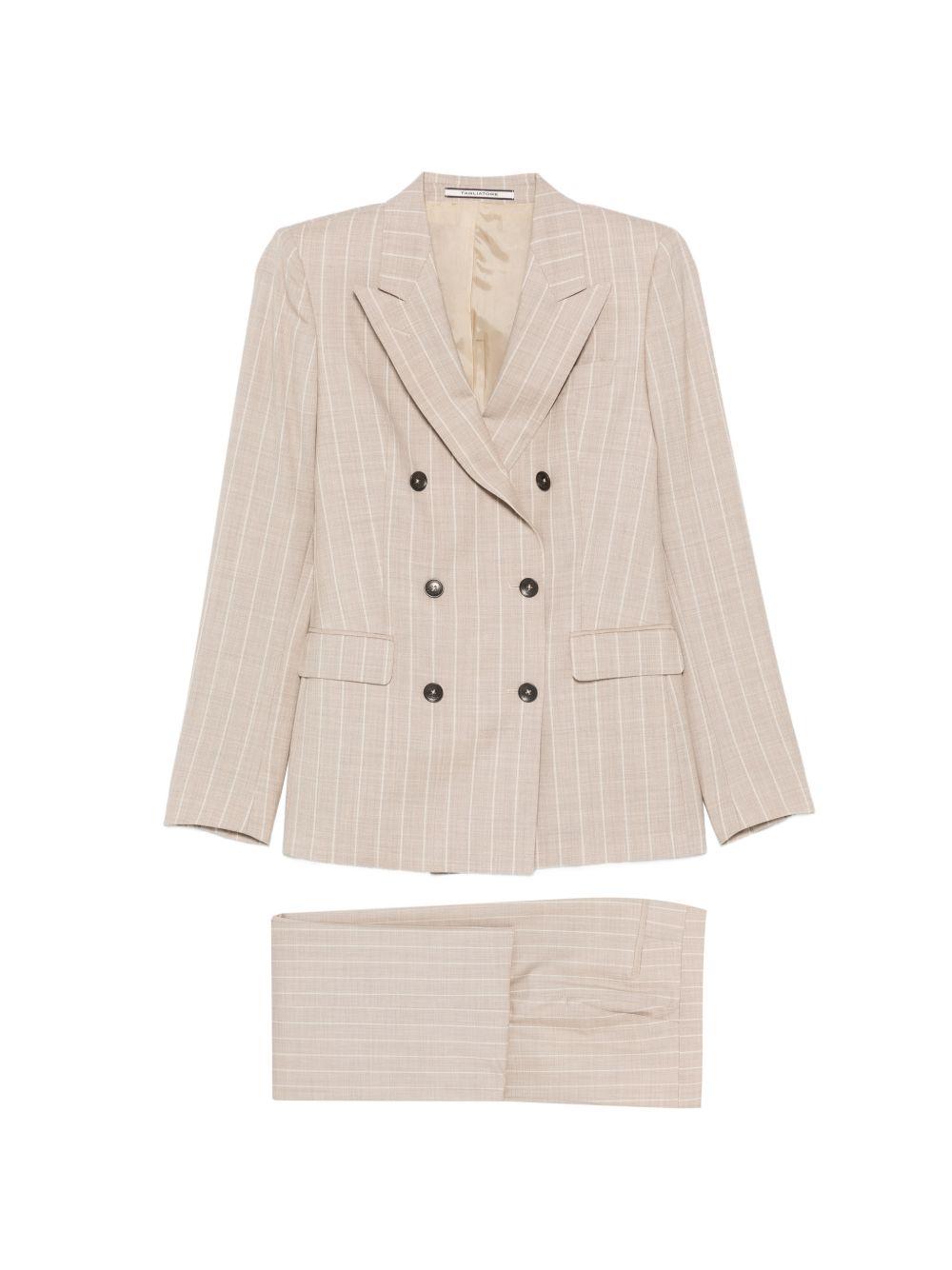 TAGLIATORE Completo gessato beige elegante