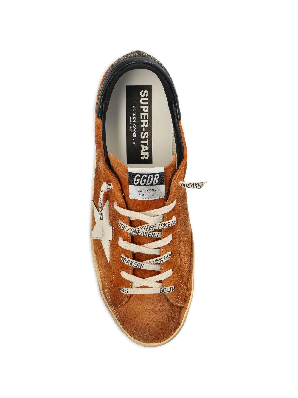 GOLDEN GOOSE Sneakers Superstar in pelle scamosciata marrone effetto vissuto