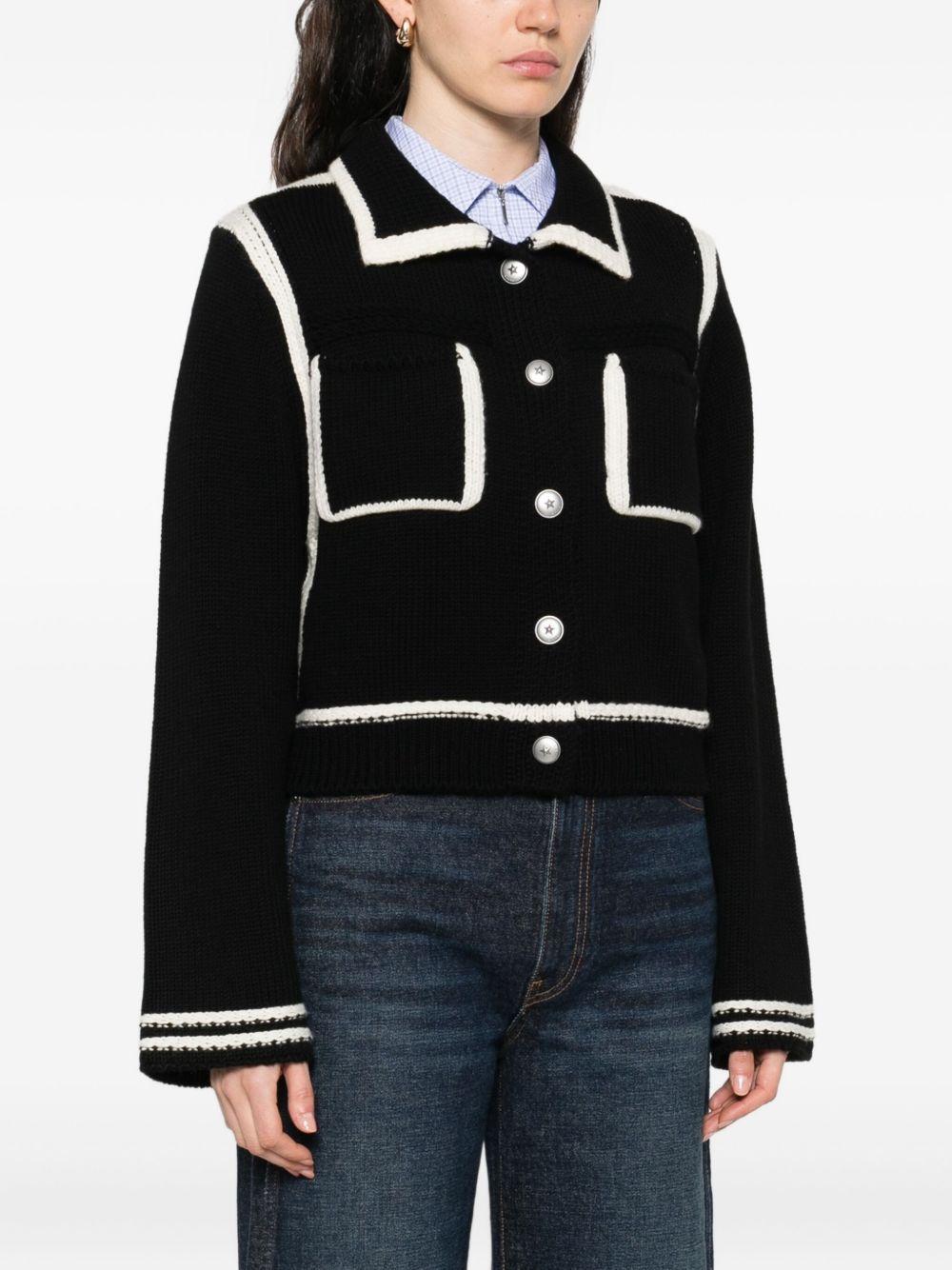 PINKO Cardigan 'Sulcis' nero con tasche