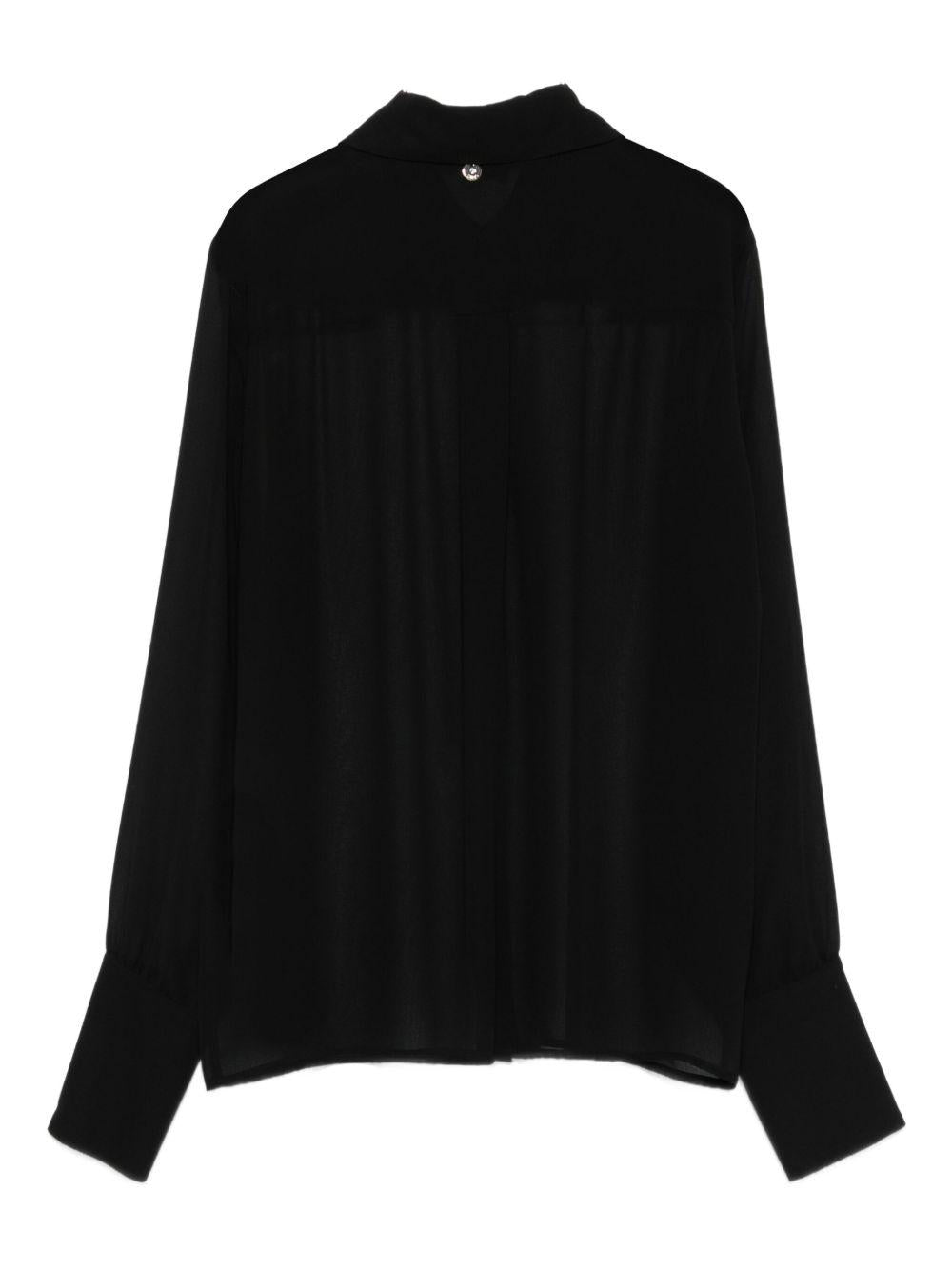 LIUJO Camicia nera con perle