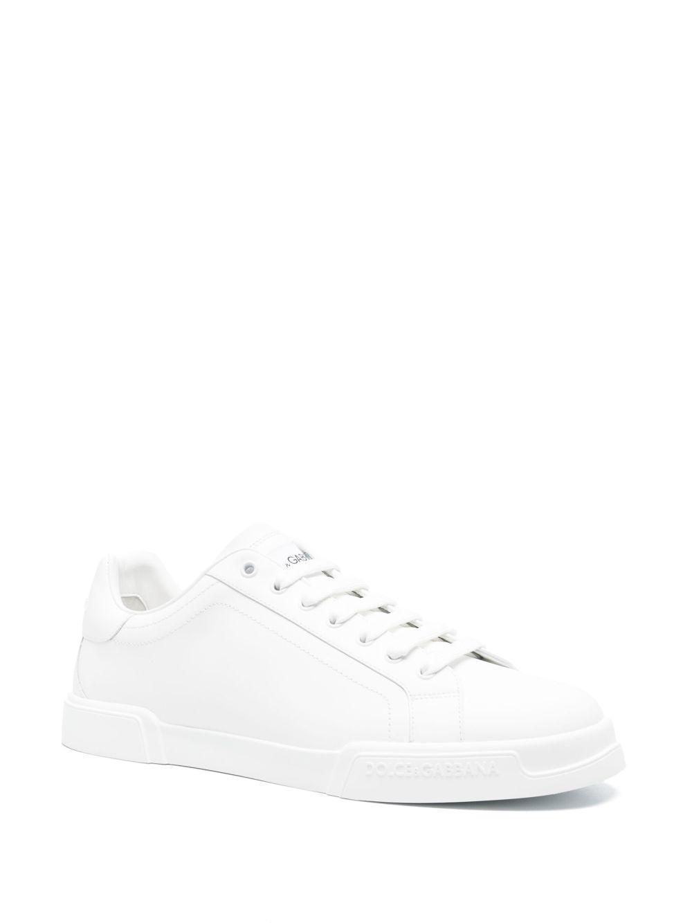 DOLCE e GABBANA Sneakers in pelle di vitello bianca