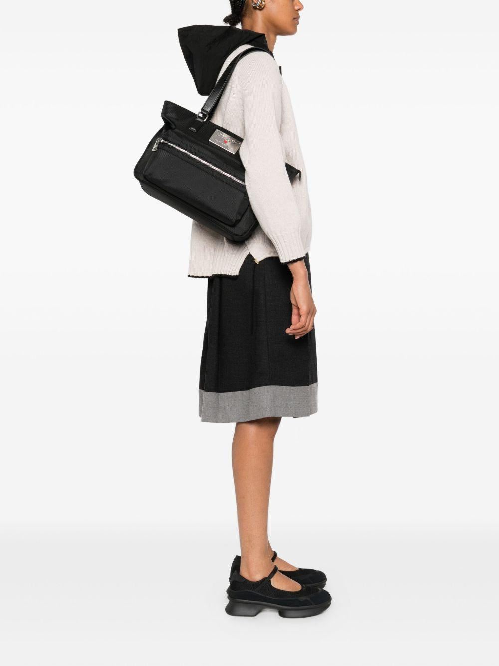 LOVE MOSCHINO Borsa shopping nera con logo