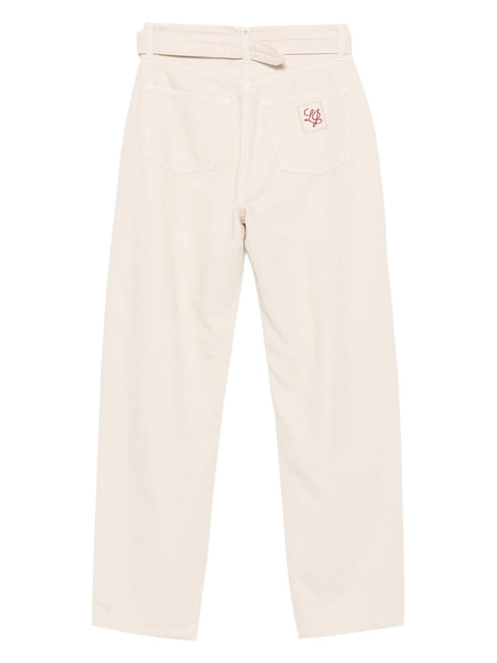 LIUJO Pantaloni écru con cintura