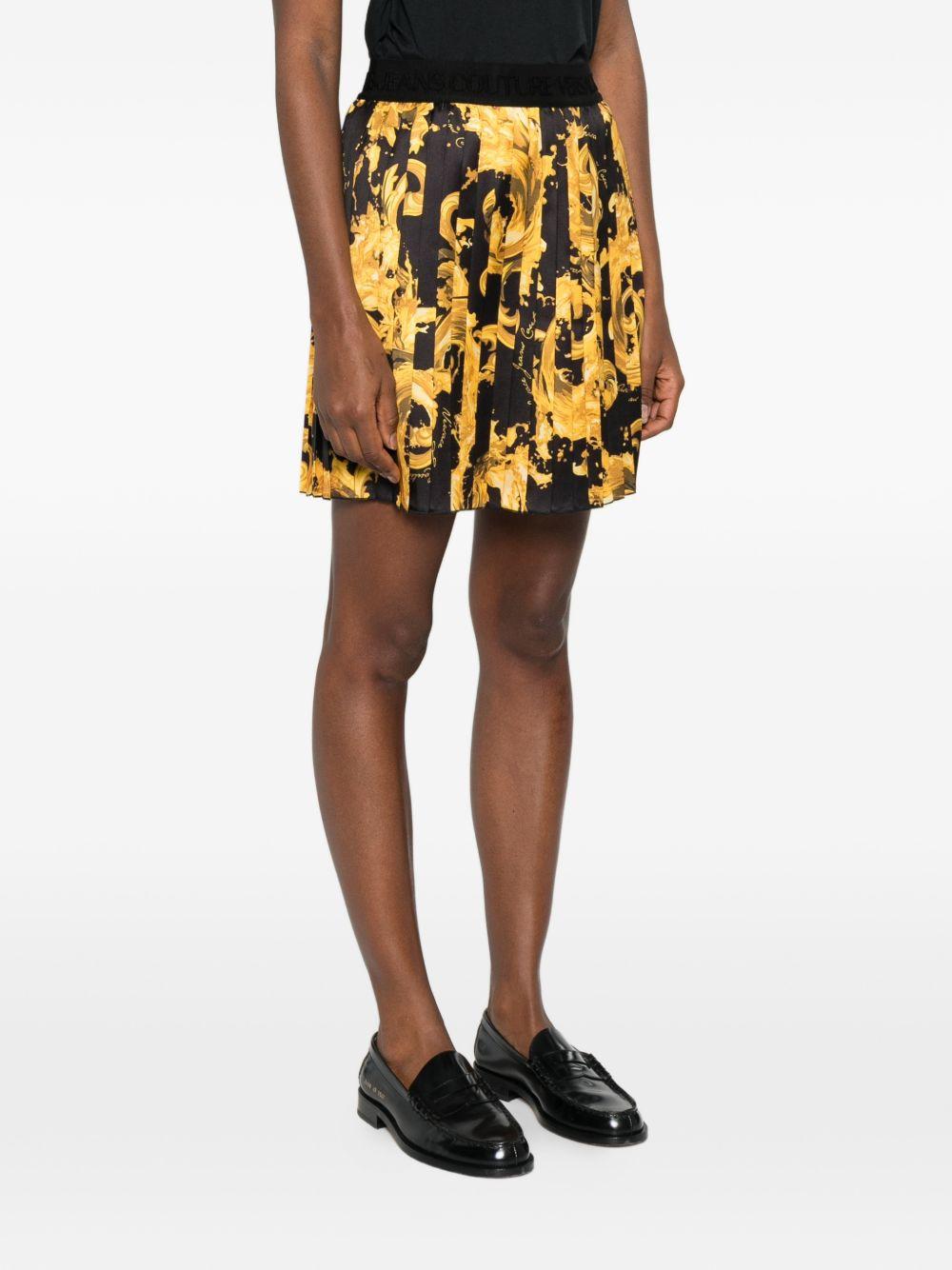 VERSACE JEANS COUTURE Minigonna con stampa barocca