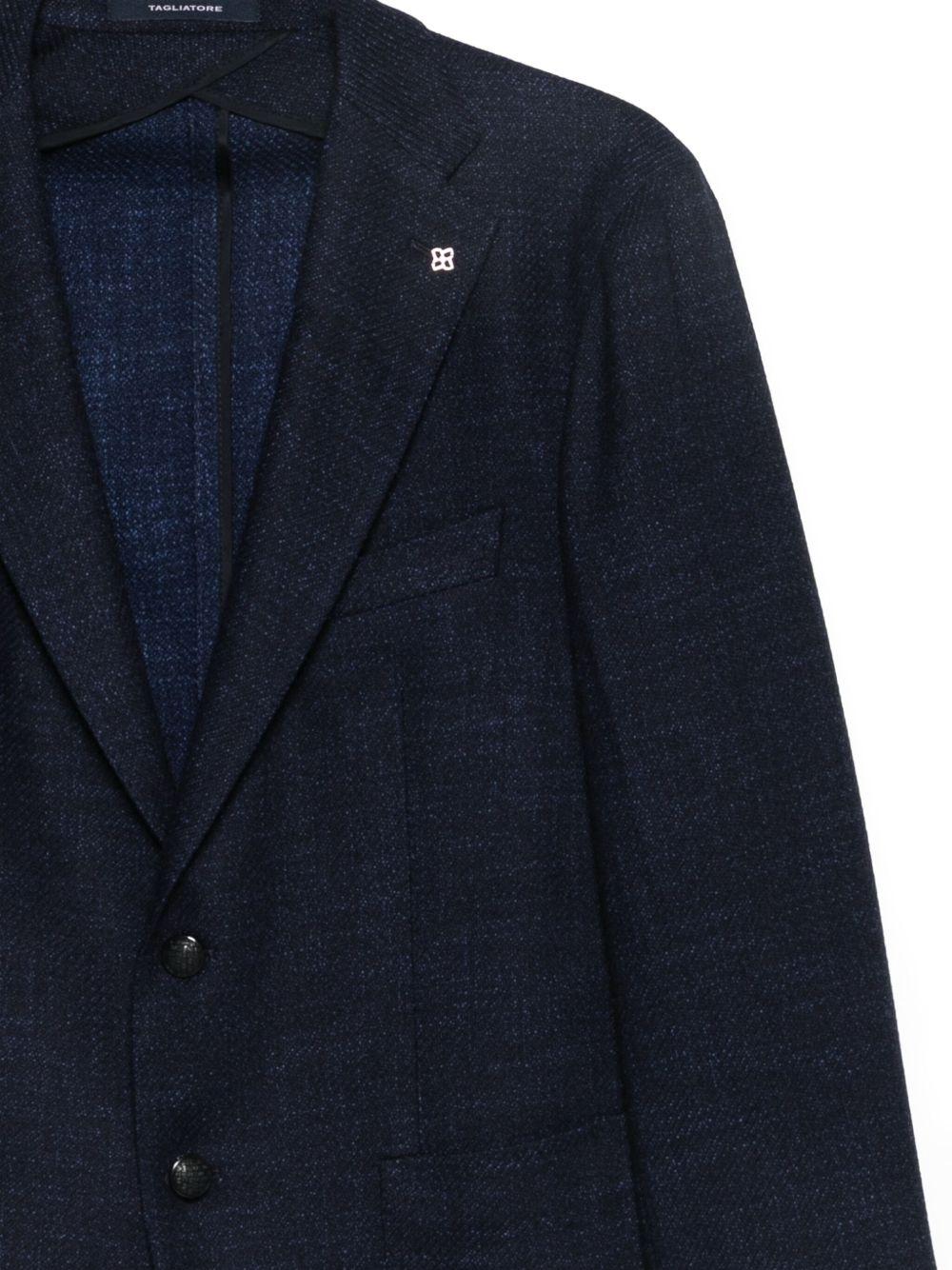 TAGLIATORE Blazer blu navy in lana vergine