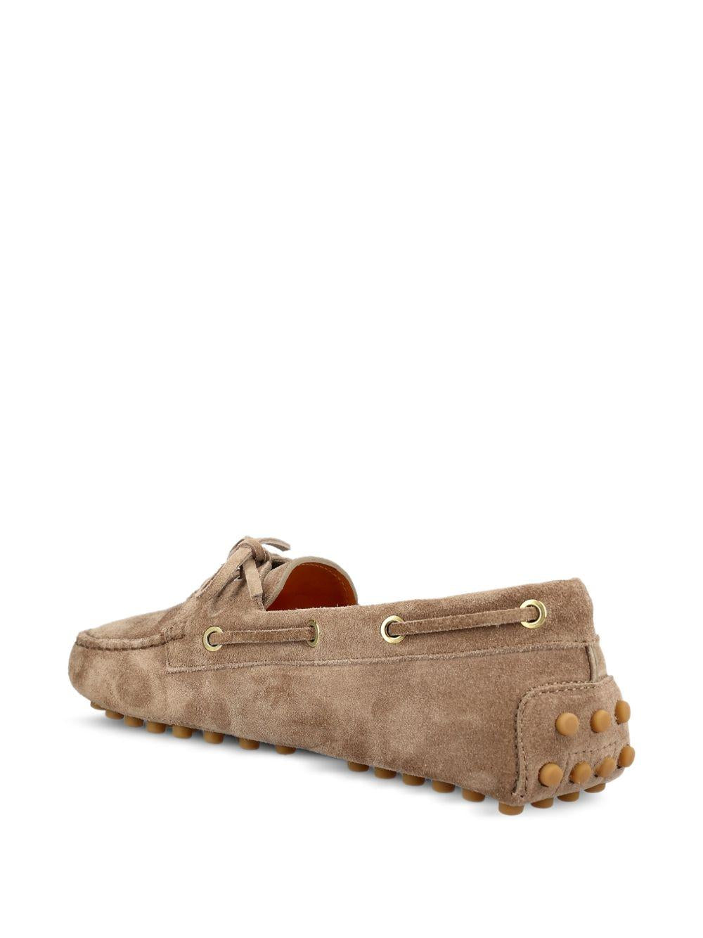TODS Mocassini Gommino in pelle scamosciata beige