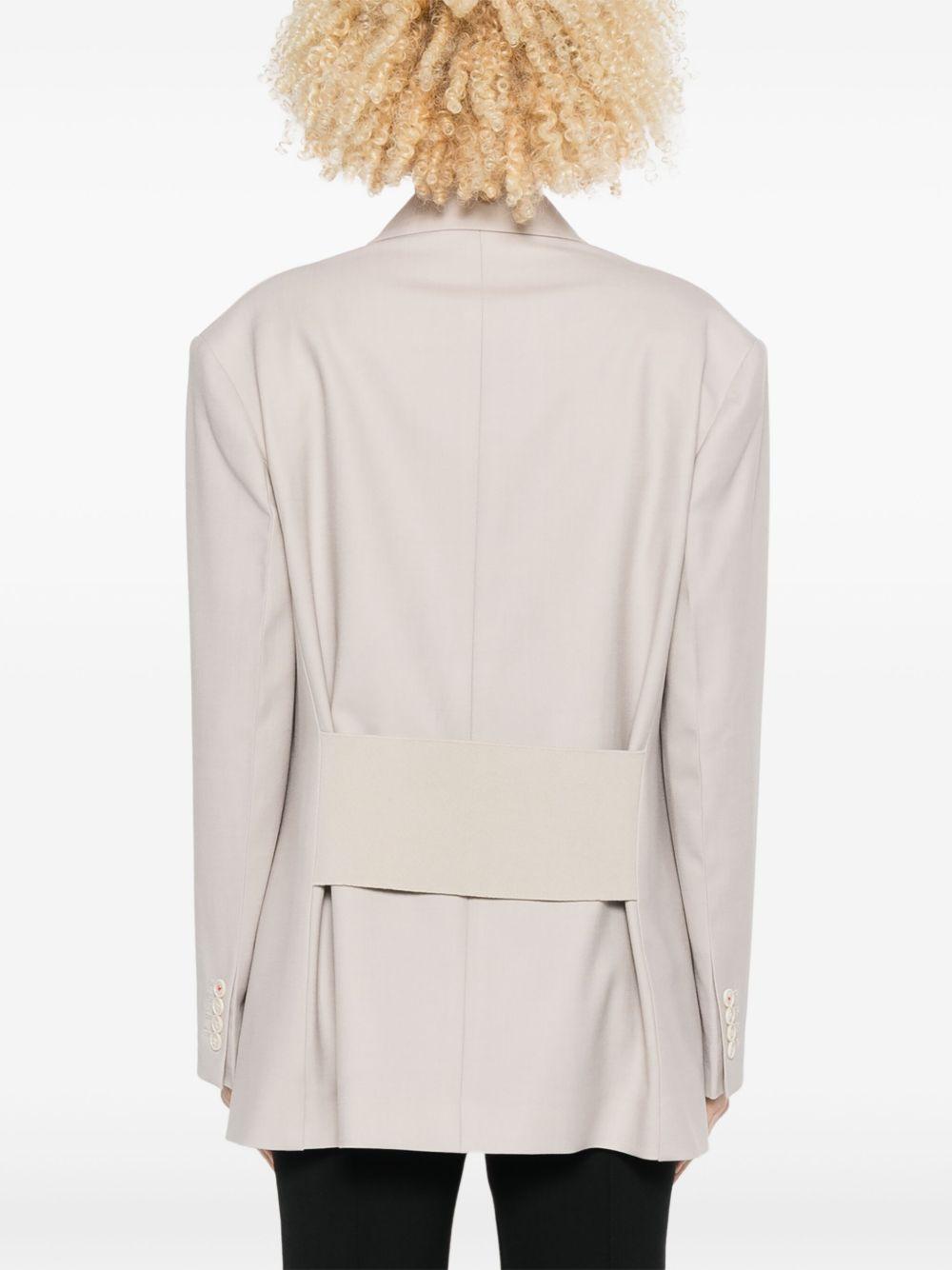 VICTORIA BECKHAM Blazer doppiopetto beige