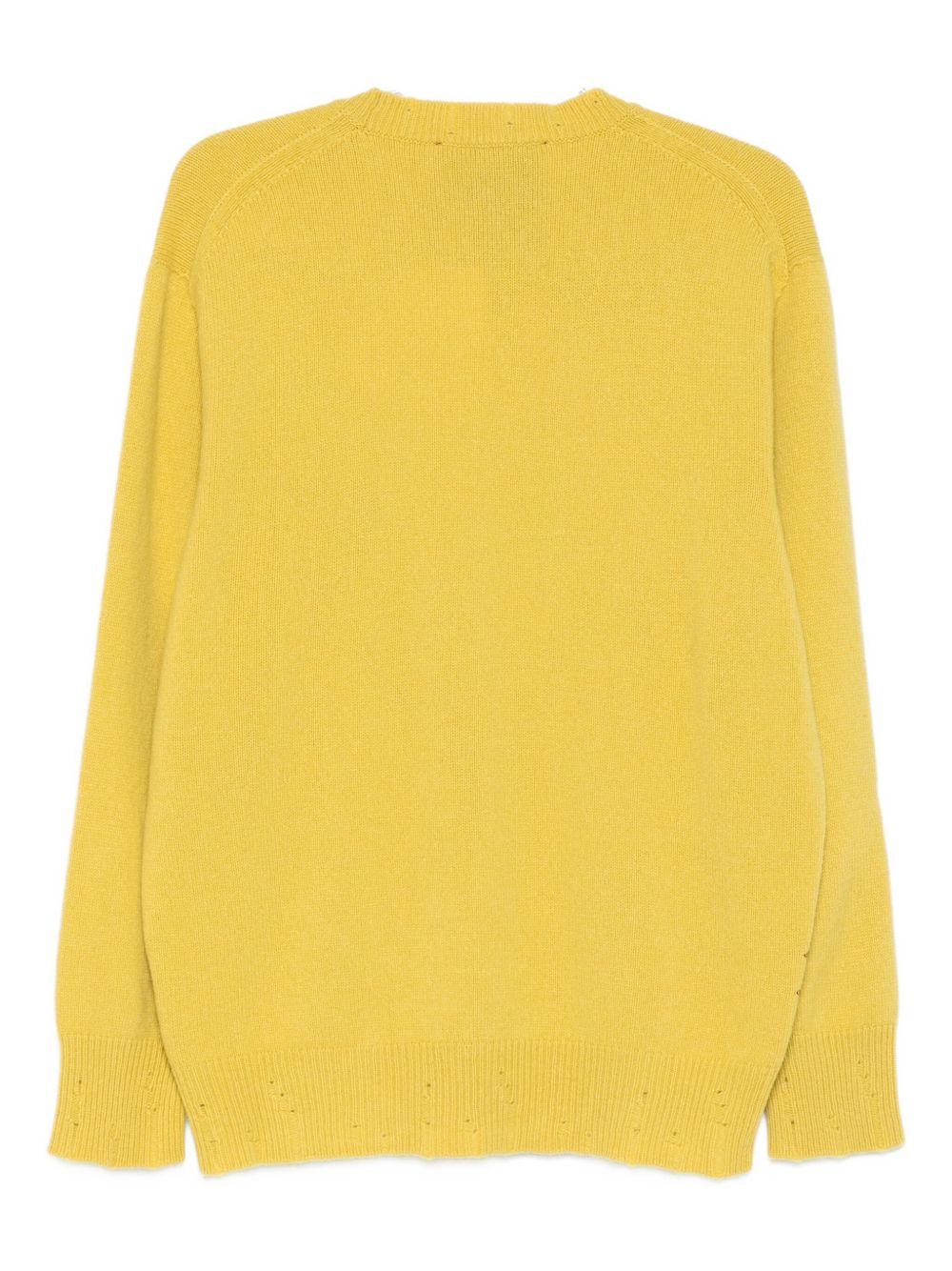 AMARANTO Maglia girocollo gialla