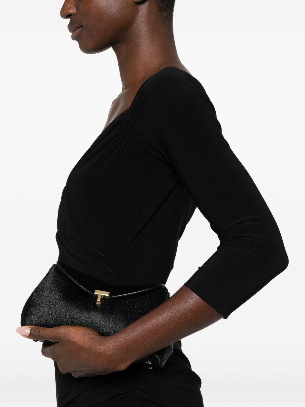 NORMA KAMALI Abito lungo nero con scollo a barchetta