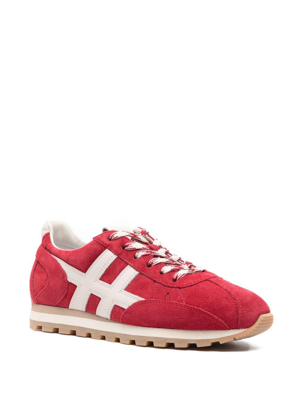 HOGAN Sneakers H701 in pelle scamosciata rossa