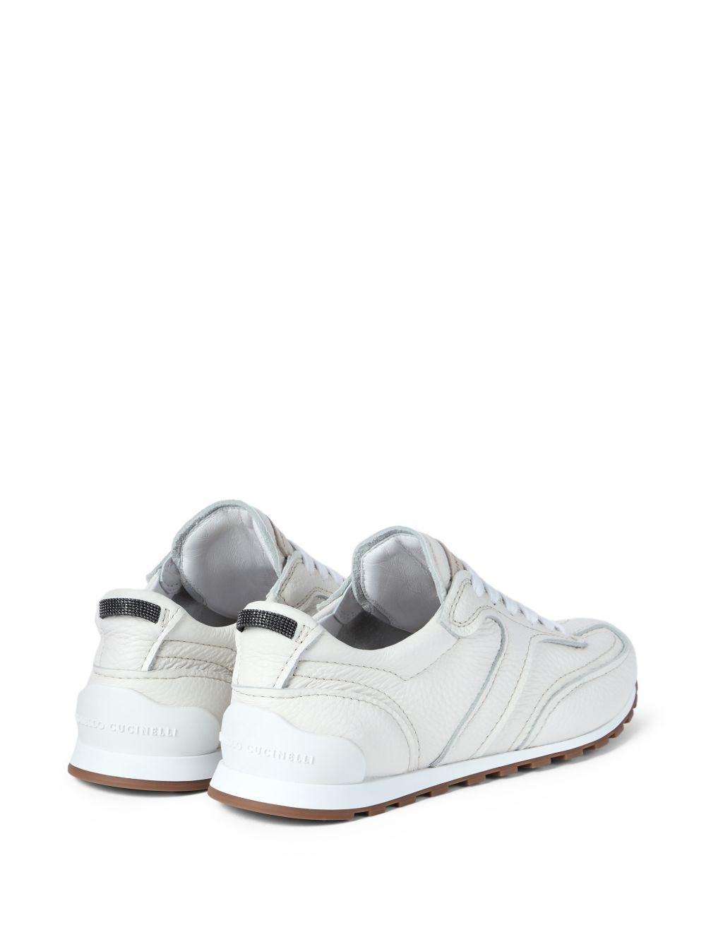 BRUNELLO CUCINELLI Sneakers in pelle bianche basse