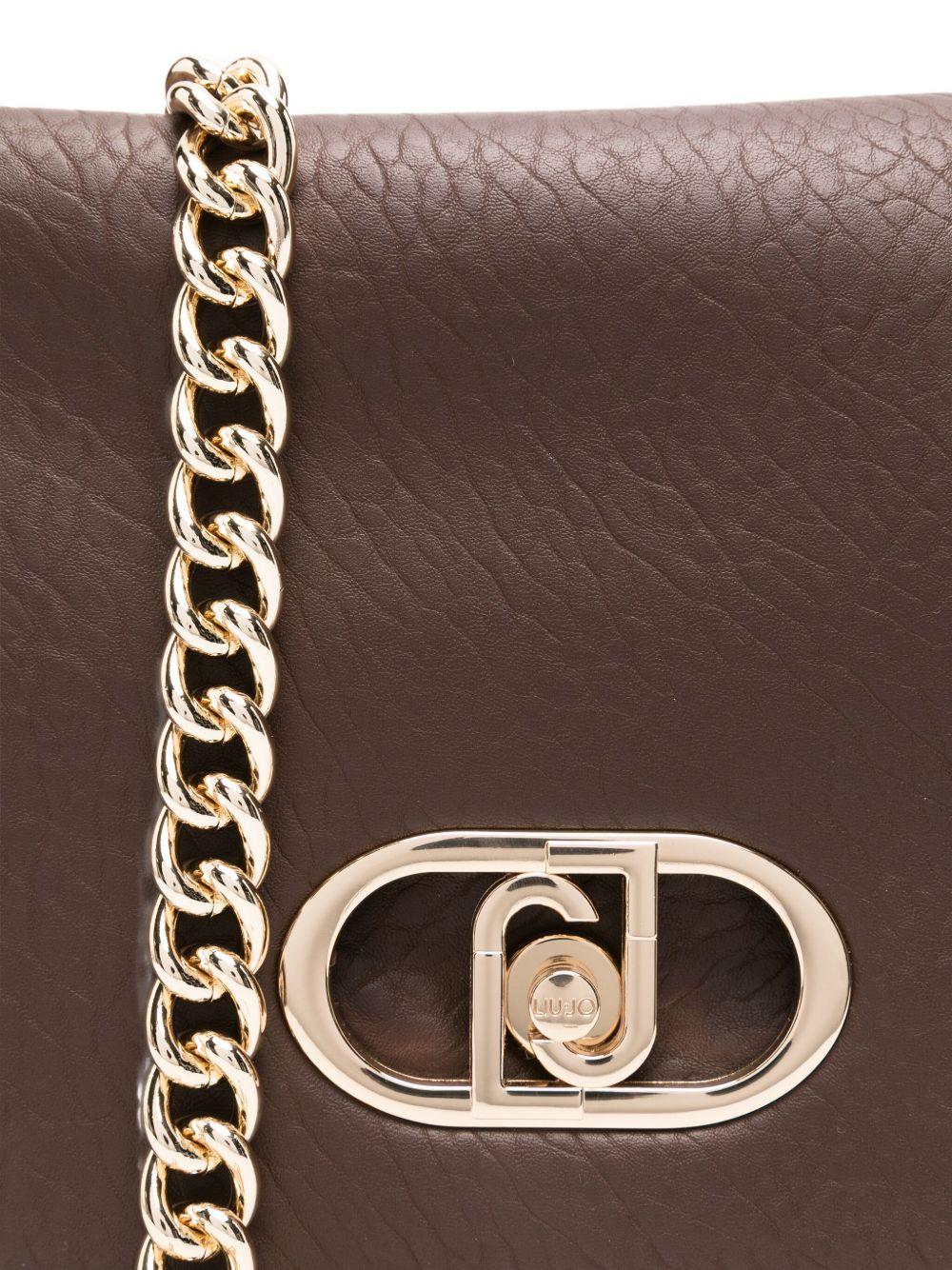 LIUJO Borsa a tracolla marrone con logo