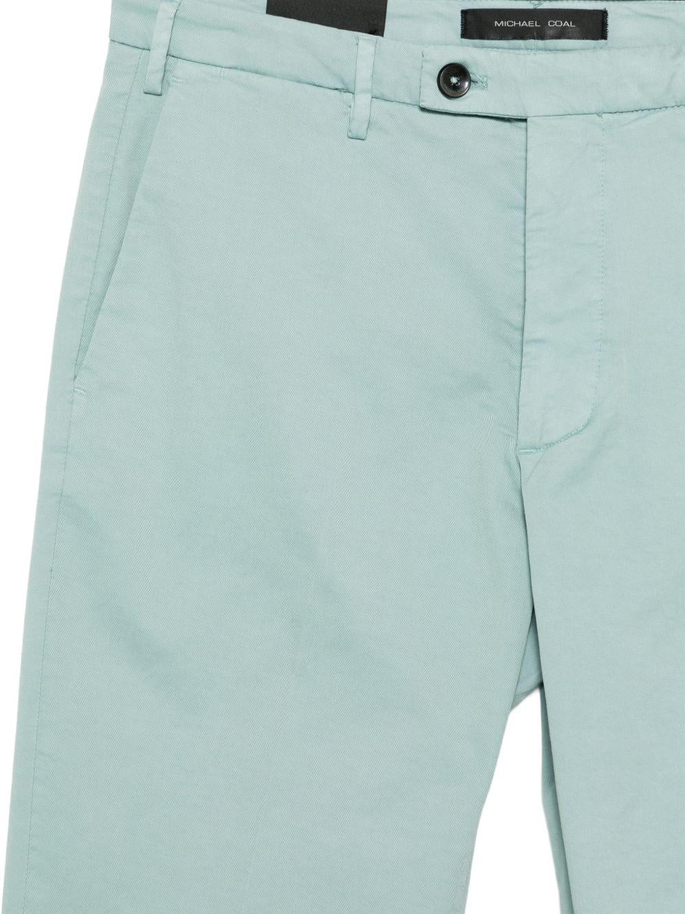 MICHAEL COAL Pantaloni Brad in cotone celeste