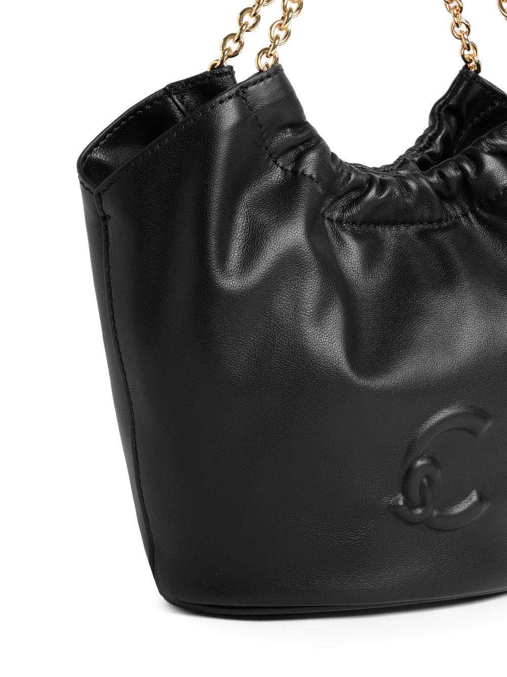 COCCINELLE Borsa a secchiello in pelle nera morbida