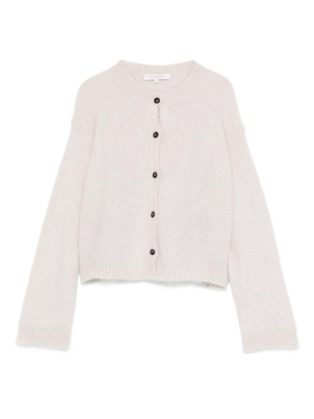 ANTONELLI Cardigan grigio a maniche lunghe