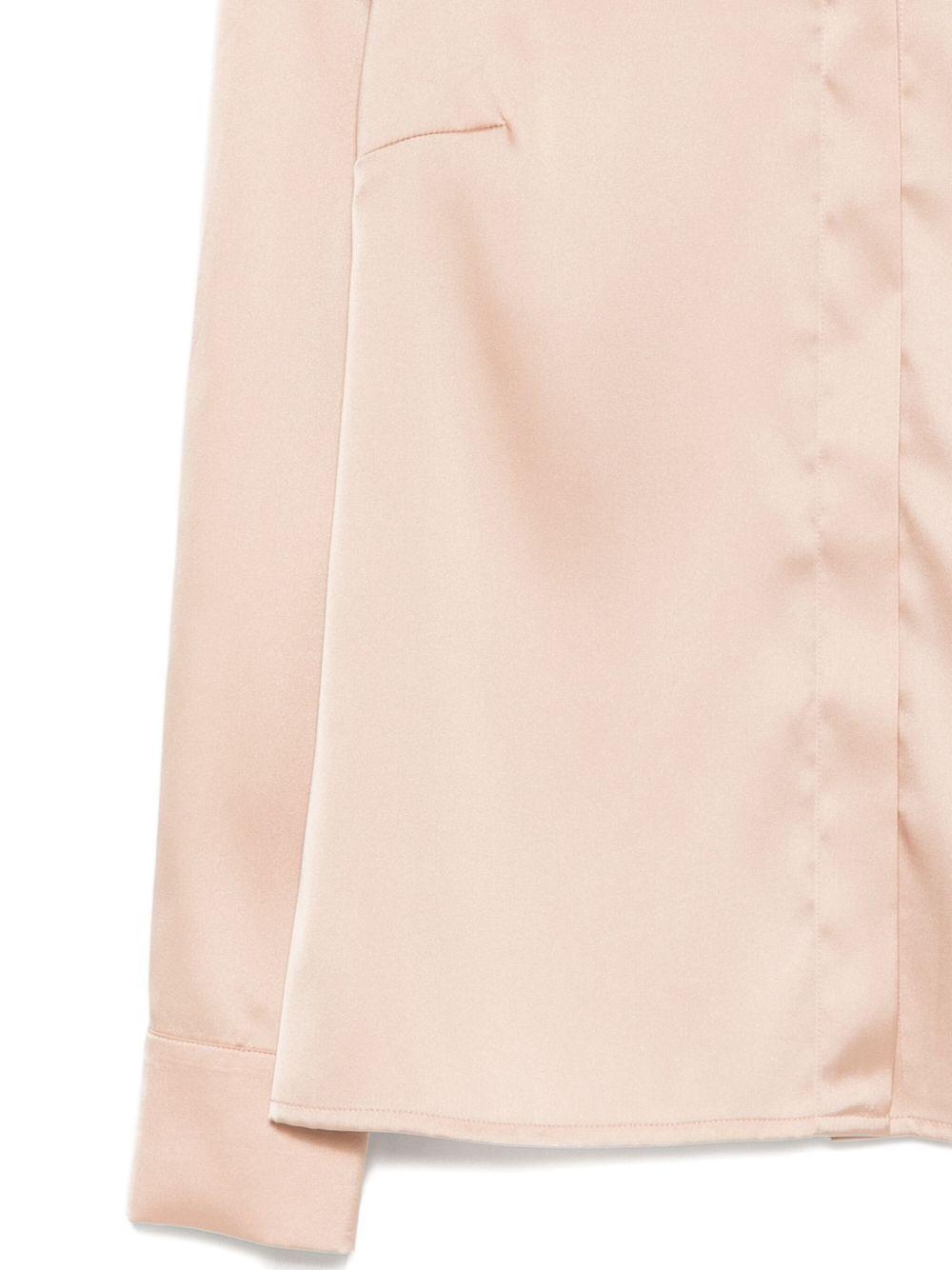 D EXTERIOR Camicia rosa chiaro satinata