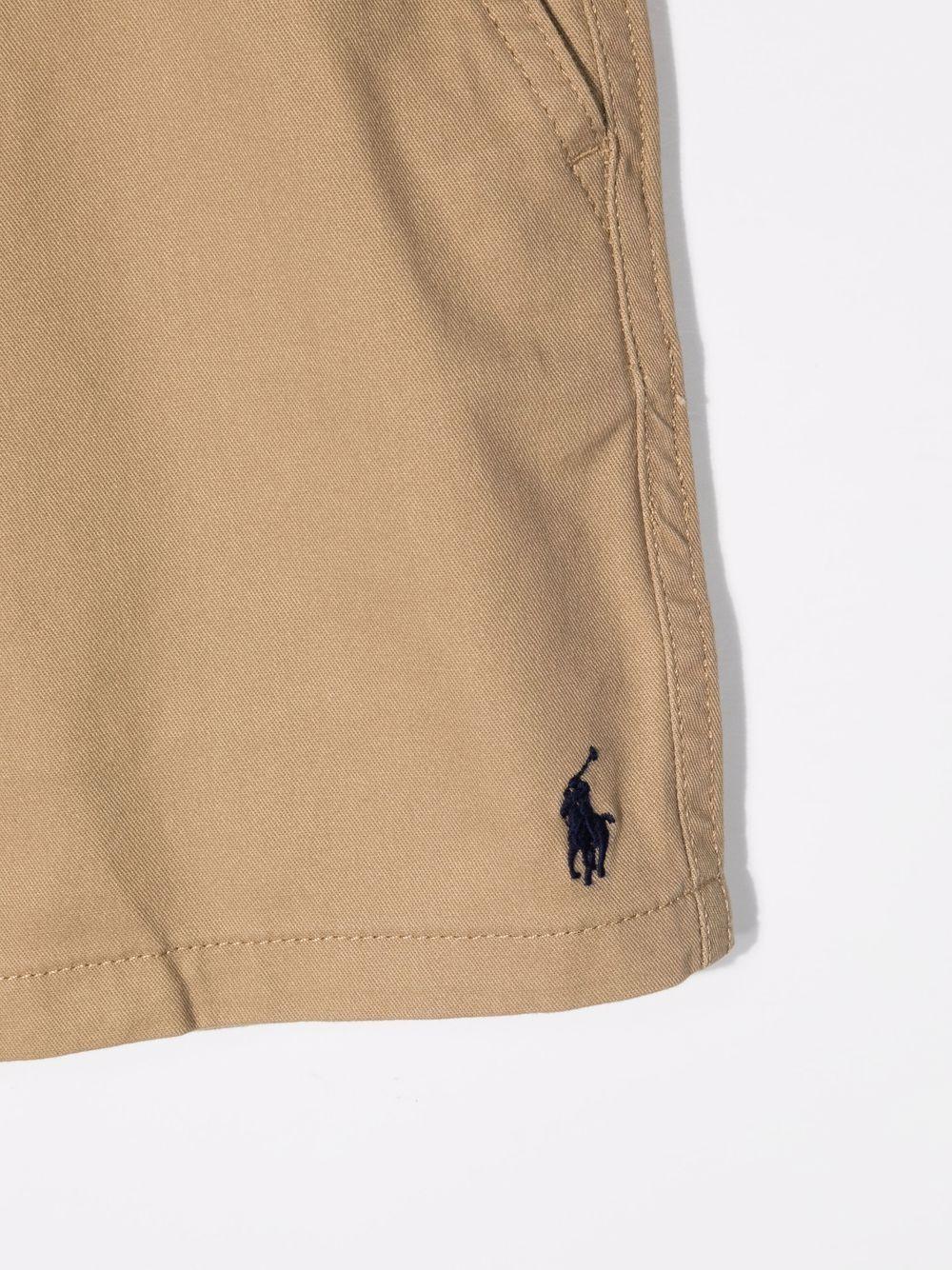 POLO RALPH LAUREN Pantalonicini beige con pratiche tasche e logo