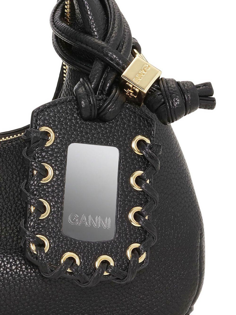 GANNI Borsa hobo mini con logo