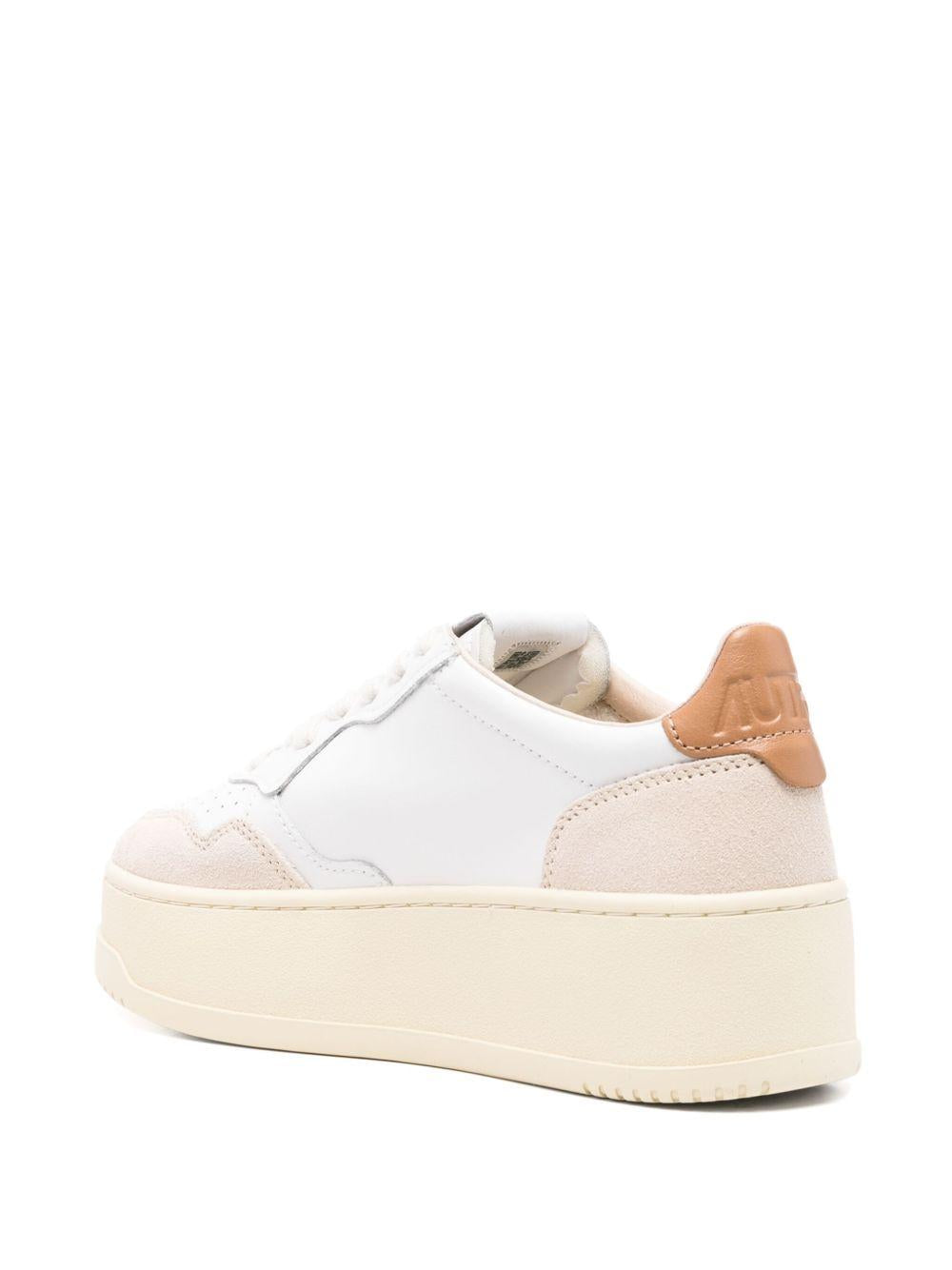 AUTRY Sneakers 'Medialist' platform bianco e arancione