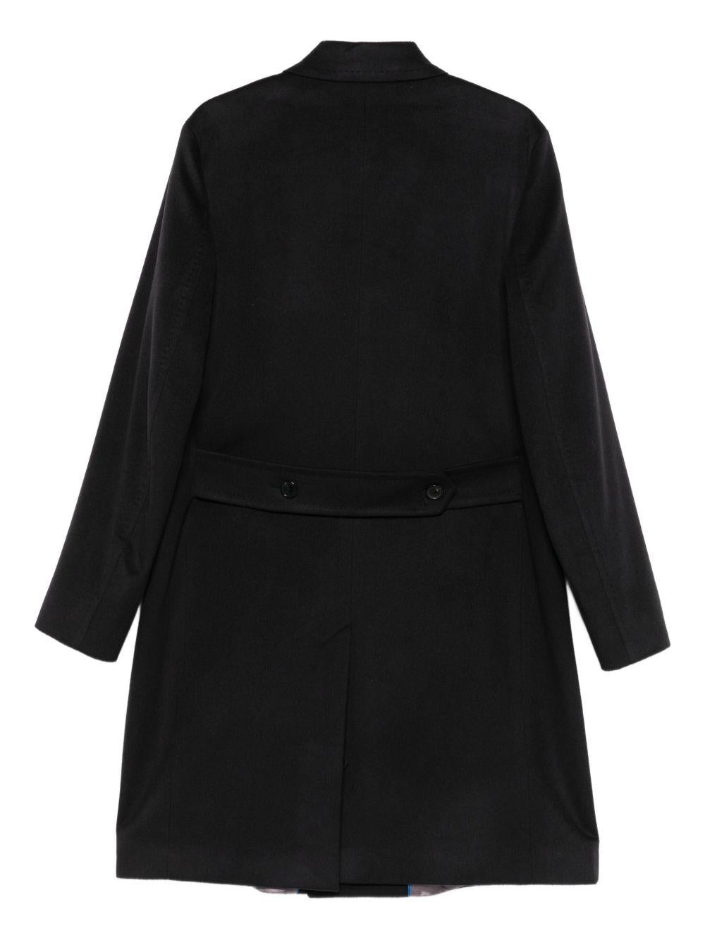 PAUL SMITH Cappotto nero di cashmere
