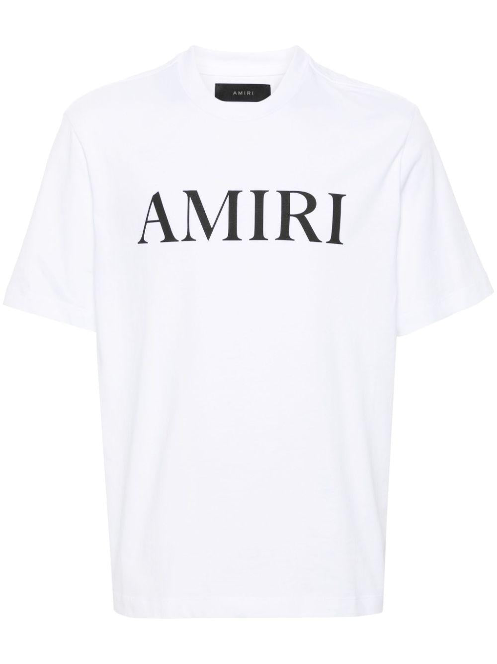 AMIRI T-shirt in cotone con stampa logo frontale