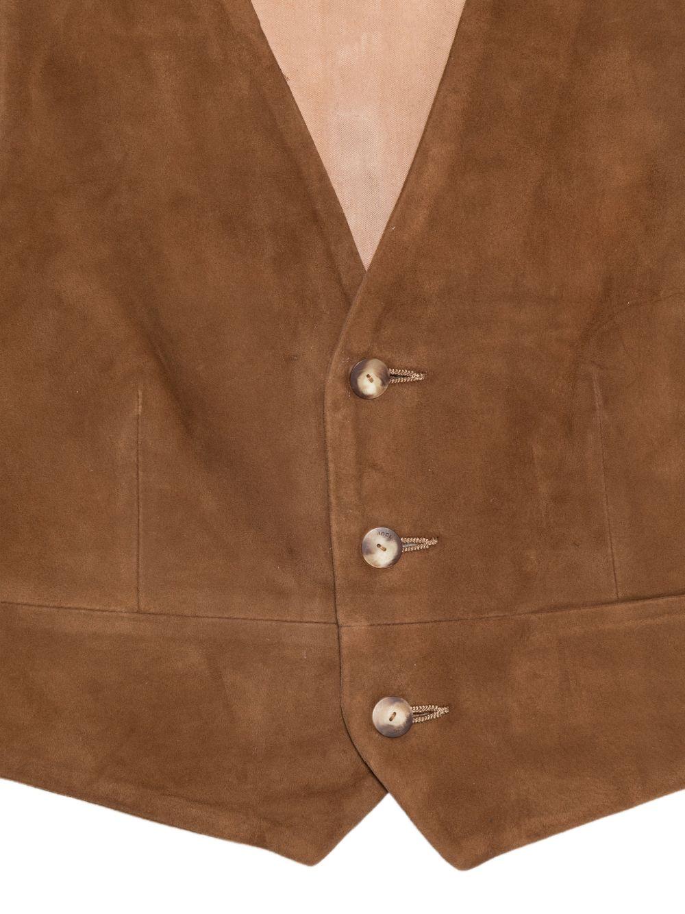 DONDUP Gilet in pelle scamosciata