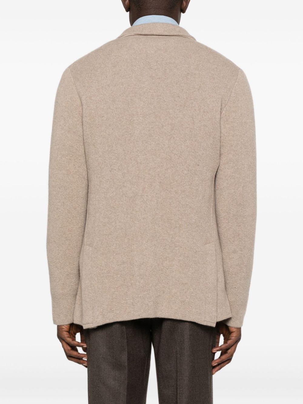 LARDINI Blazer monopetto beige in cashmere