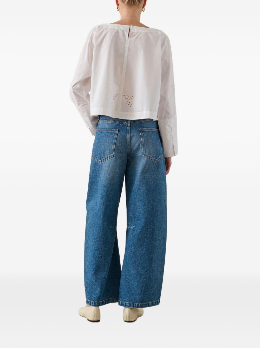 SOEUR Blusa Hansel in cotone bianco ricamato