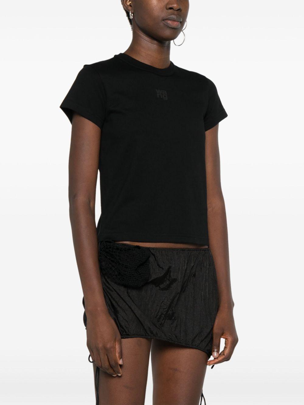 ALEXANDER WANG T-shirt nera con logo