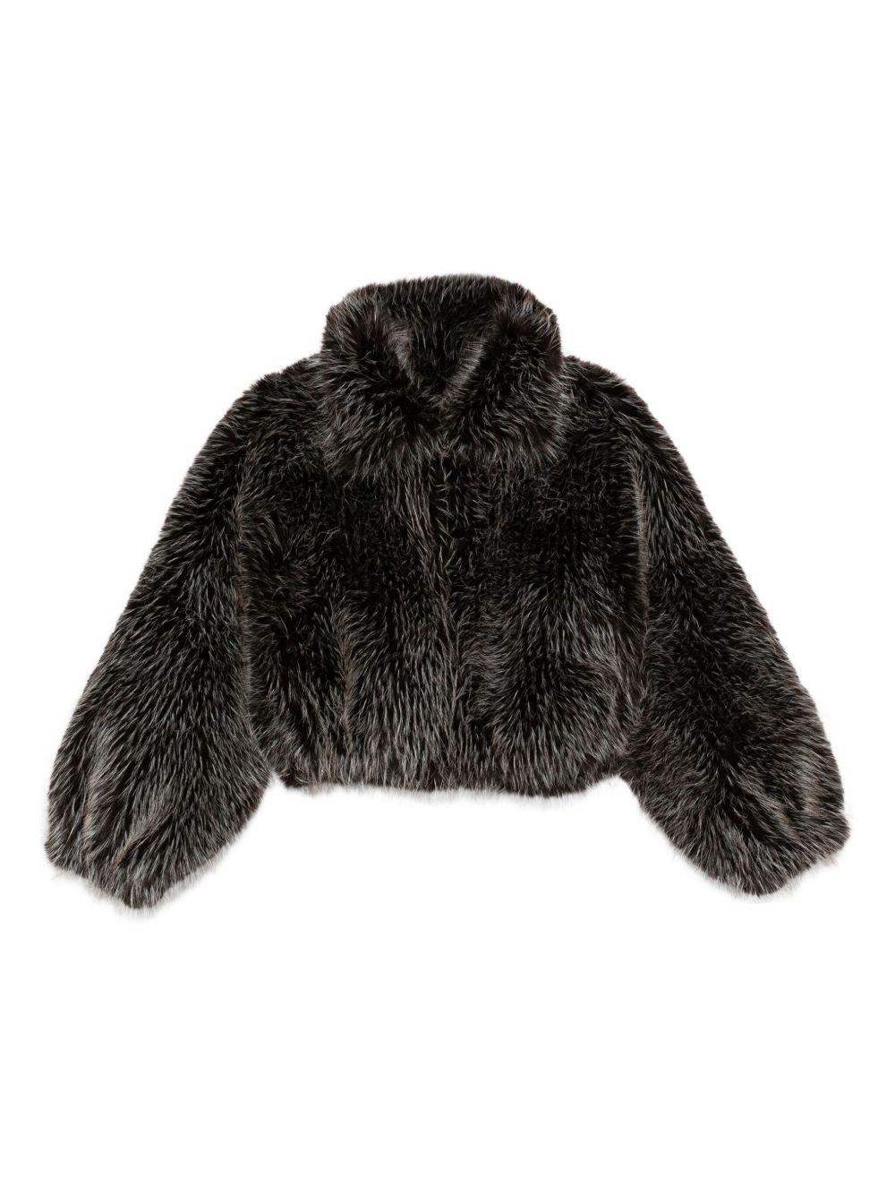 VALENTINI 1972 Giacca in ecopelliccia crop