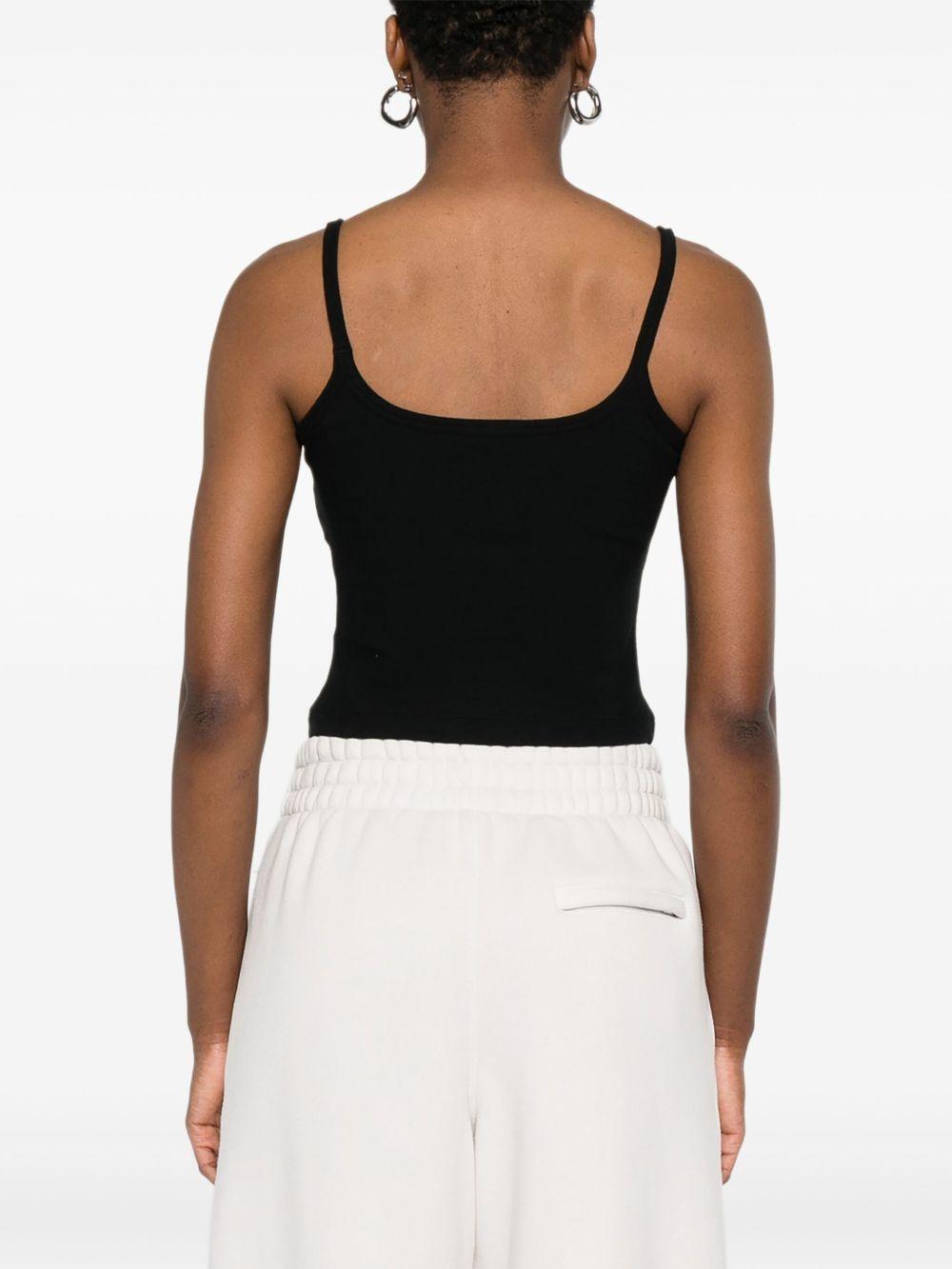 VERSACE Top nero con logo