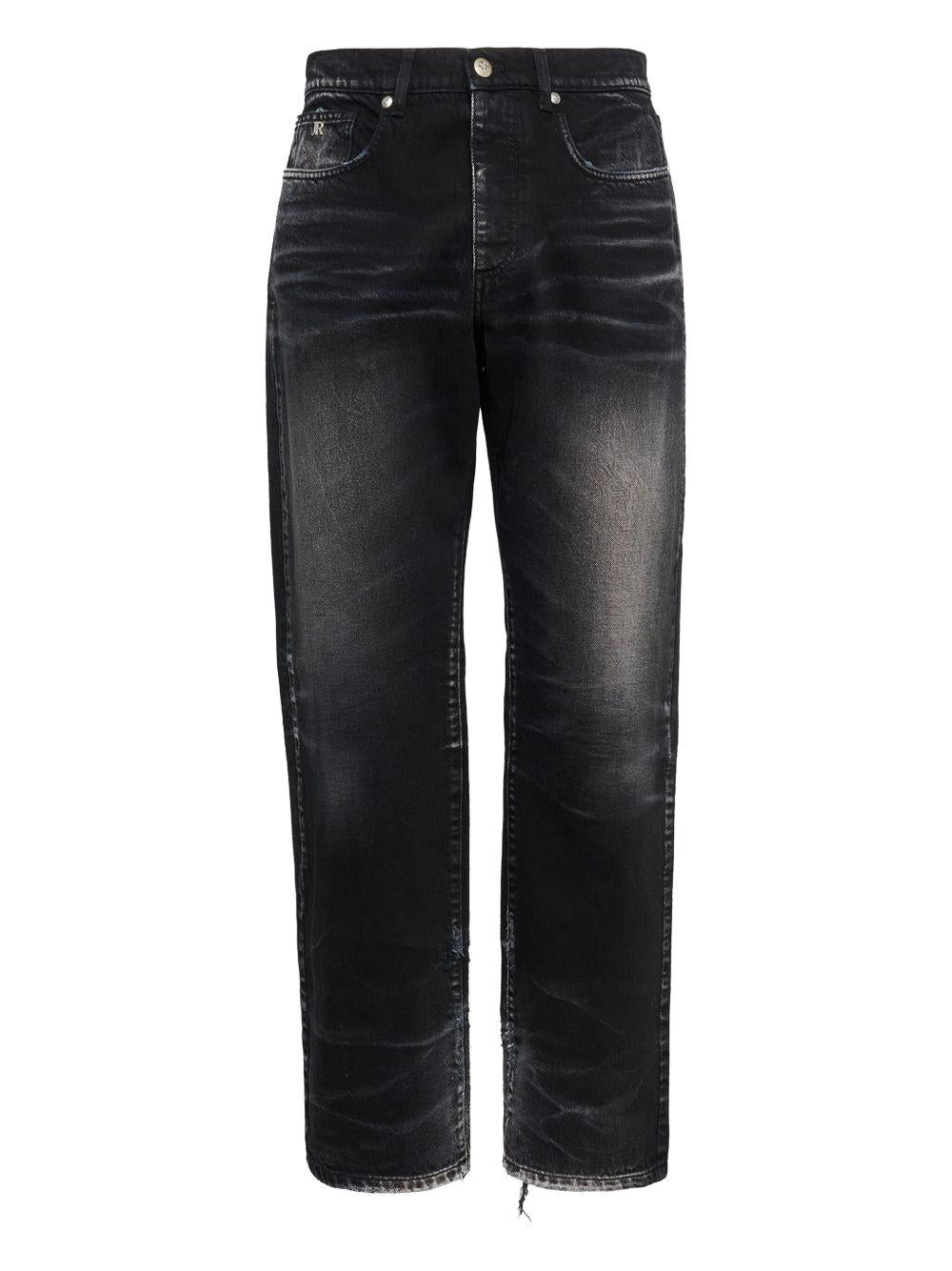 JOHN RICHMOND Jeans neri con effetto sbiadito