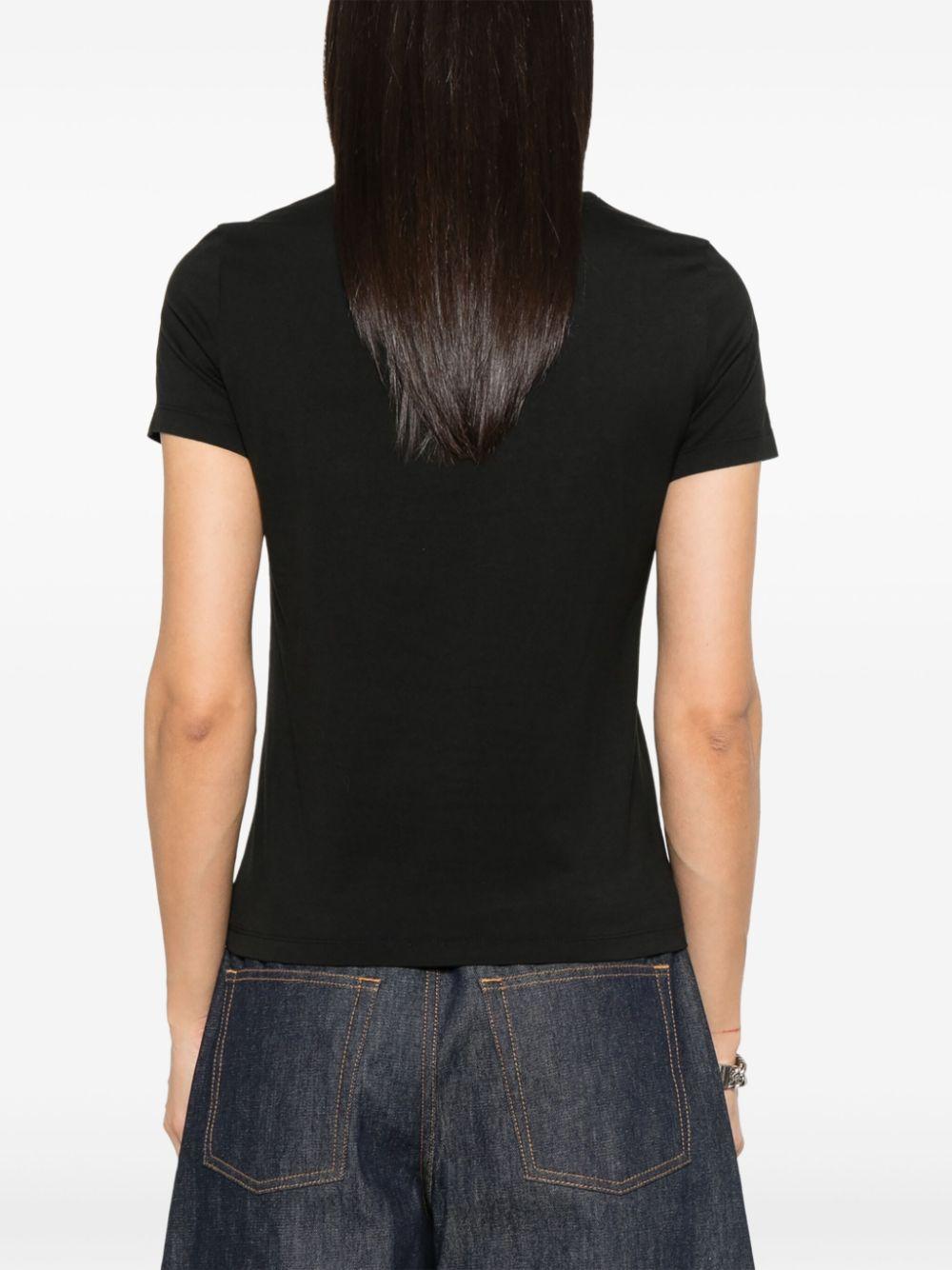 KENZO T-shirt con logo fiore ricamato