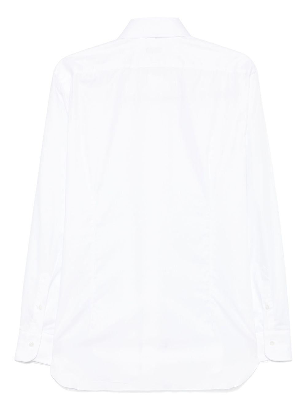 BARBA Camicia in cotone bianco