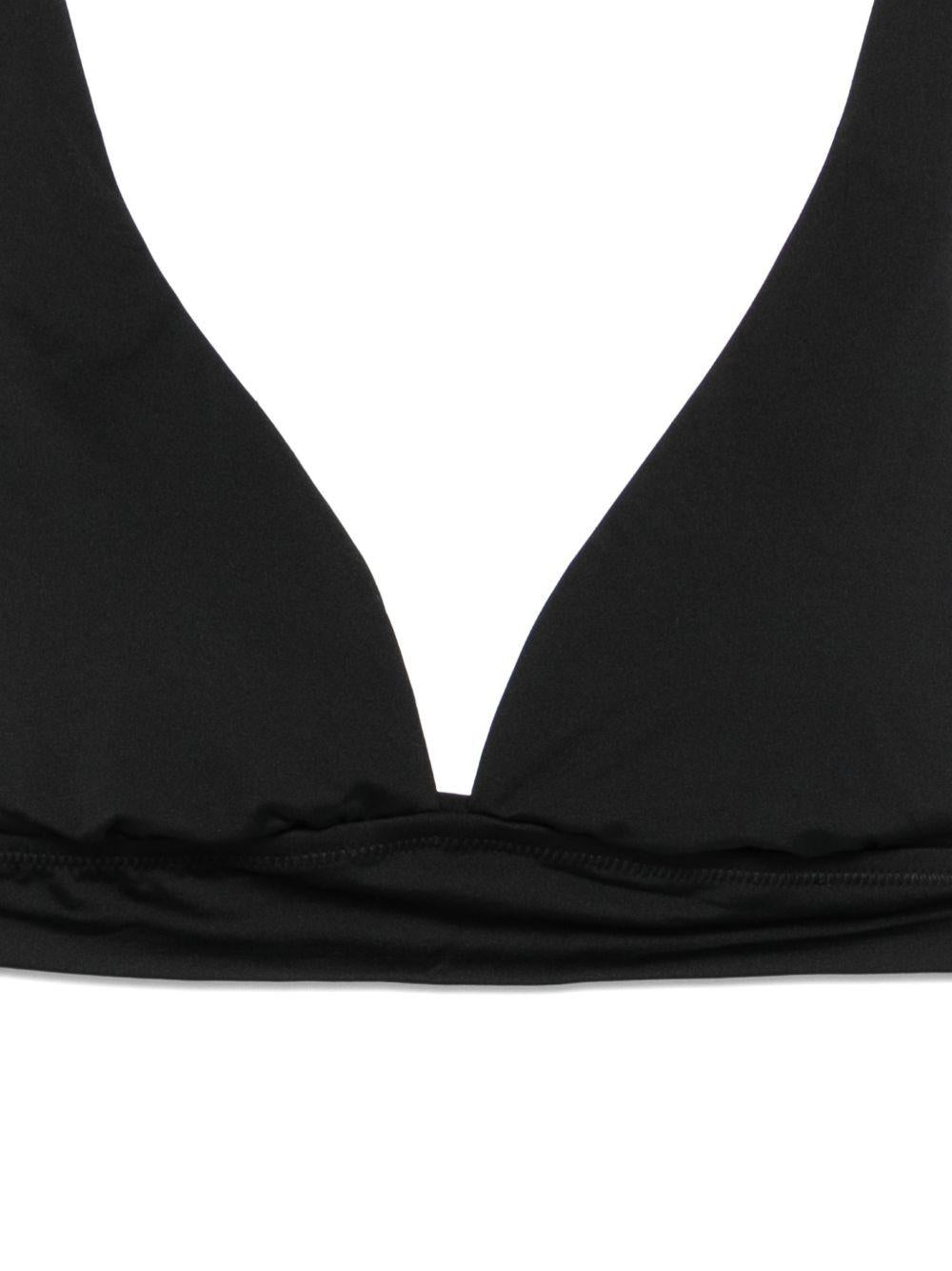 POLO RALPH LAUREN Top bikini a triangolo nero