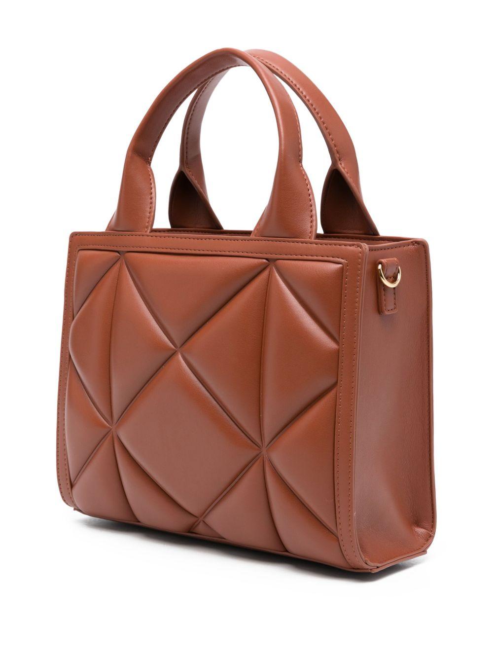 LOVE MOSCHINO Borsa a spalla trapuntata marrone