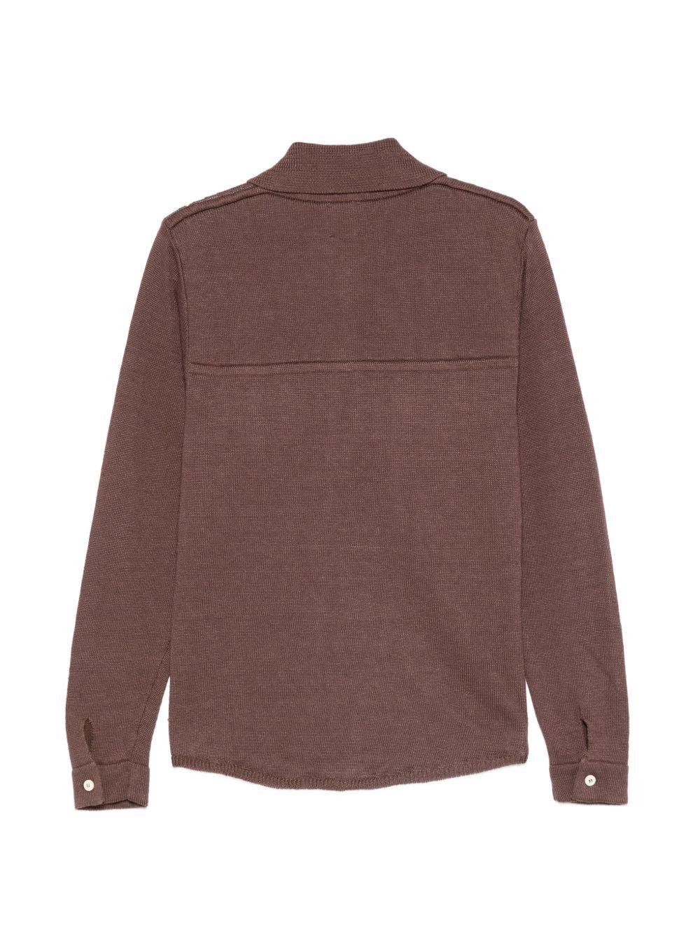 RAKKI Cardigan marrone ricamato Coleman