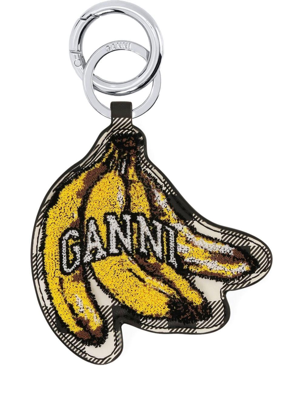 GANNI Portachiavi a forma di casco di banane