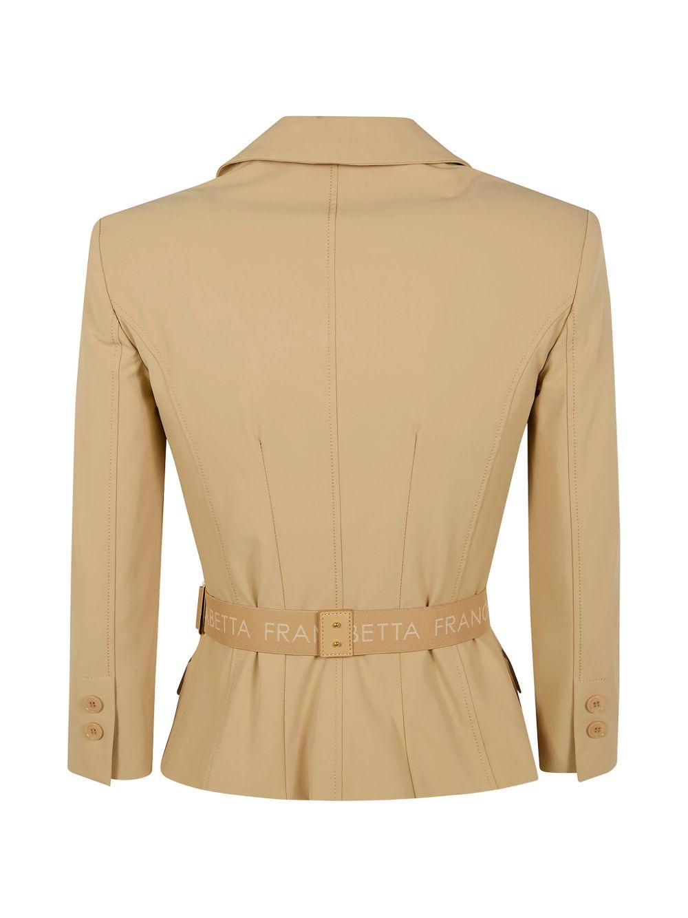 ELISABETTA FRANCHI Giacca blazer con cintura in vita e maniche 3/4