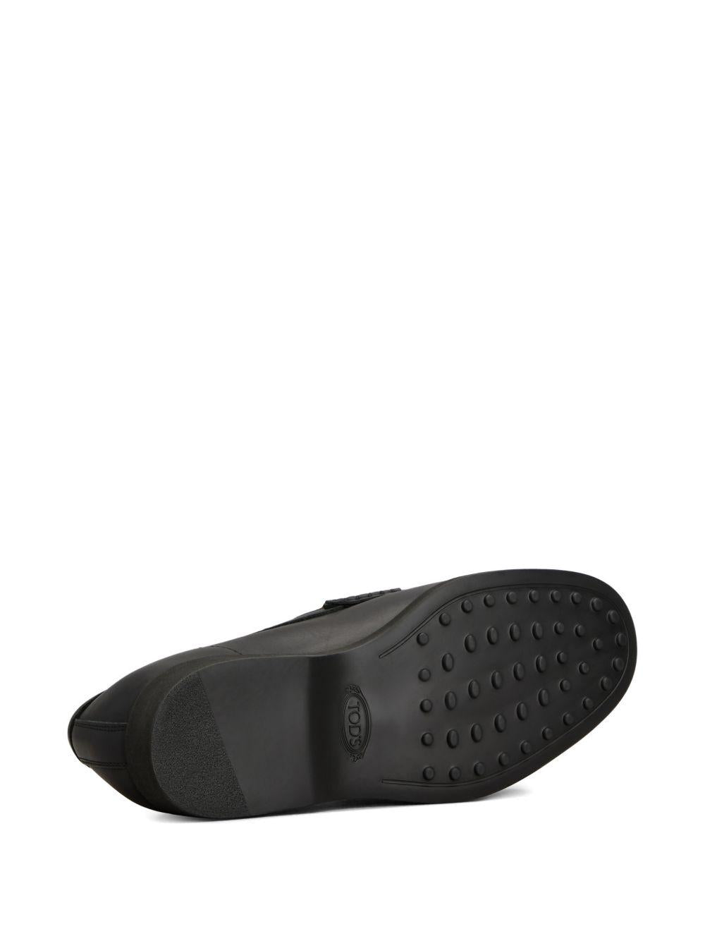 TODS Mocassini neri Light 98L con fascia penny