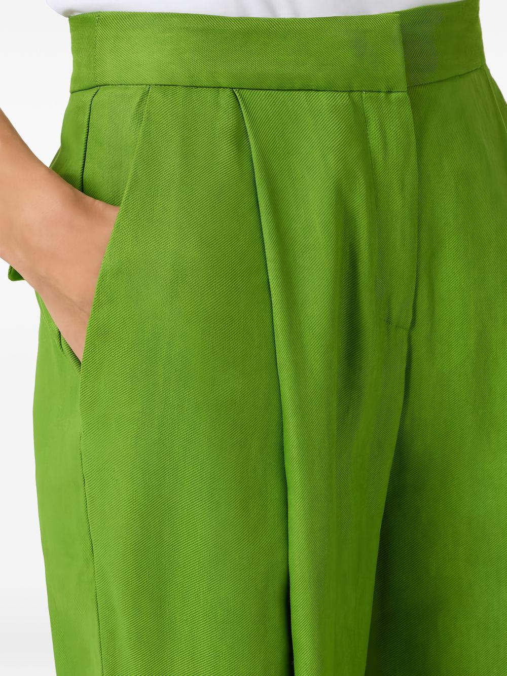 ELISABETTA FRANCHI Pantaloni verdi eleganti a gamba dritta