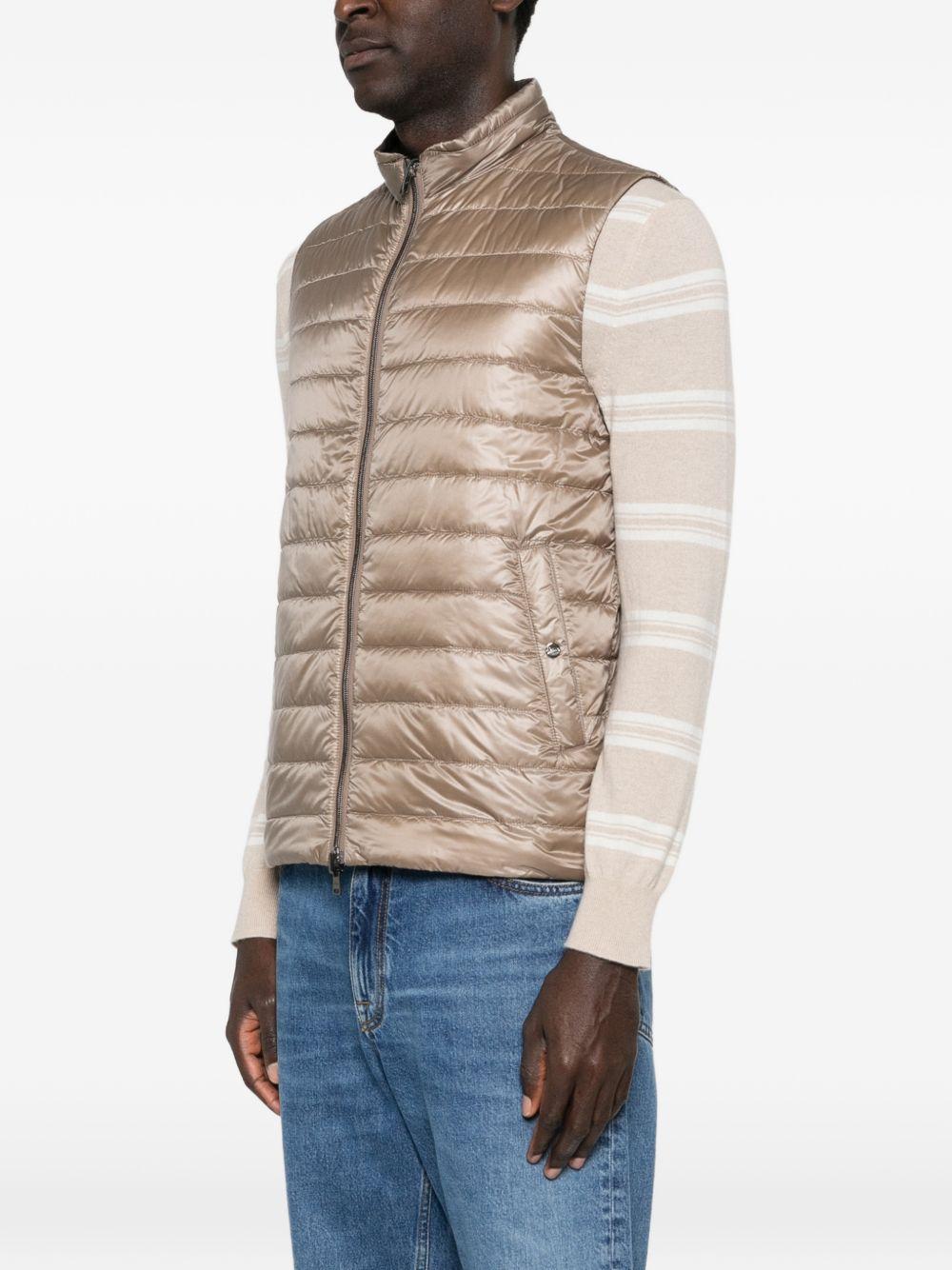 HERNO Gilet reversibile marrone imbottito