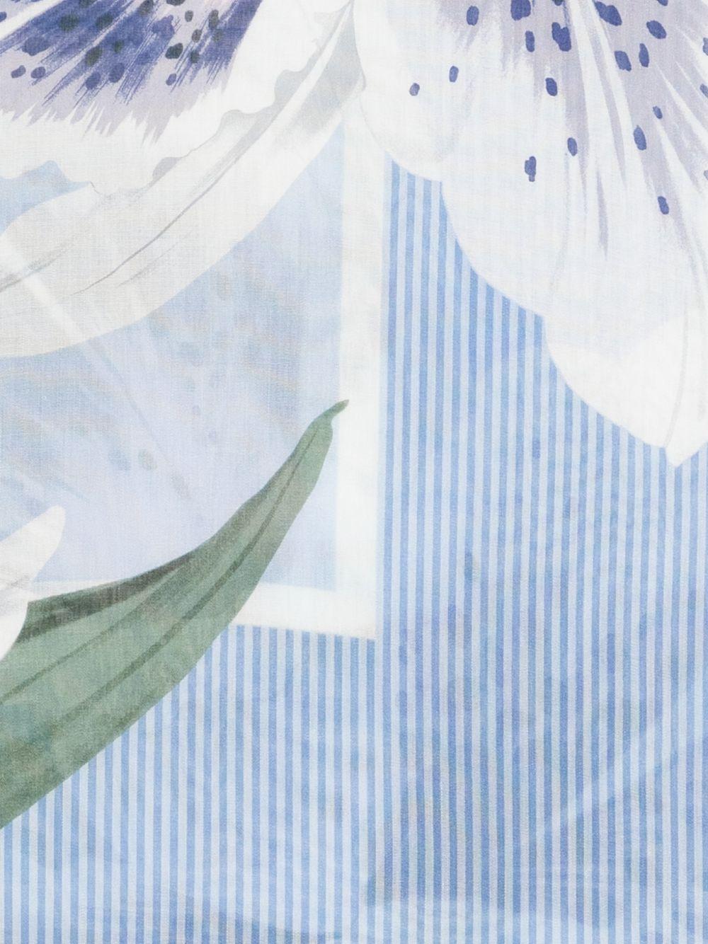 LIUJO Foulard con fantasia floreale azzurra