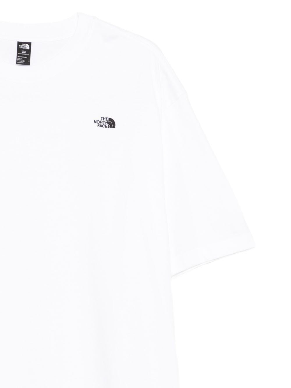 THE NORTH FACE T-shirt in cotone bianco con logo nero
