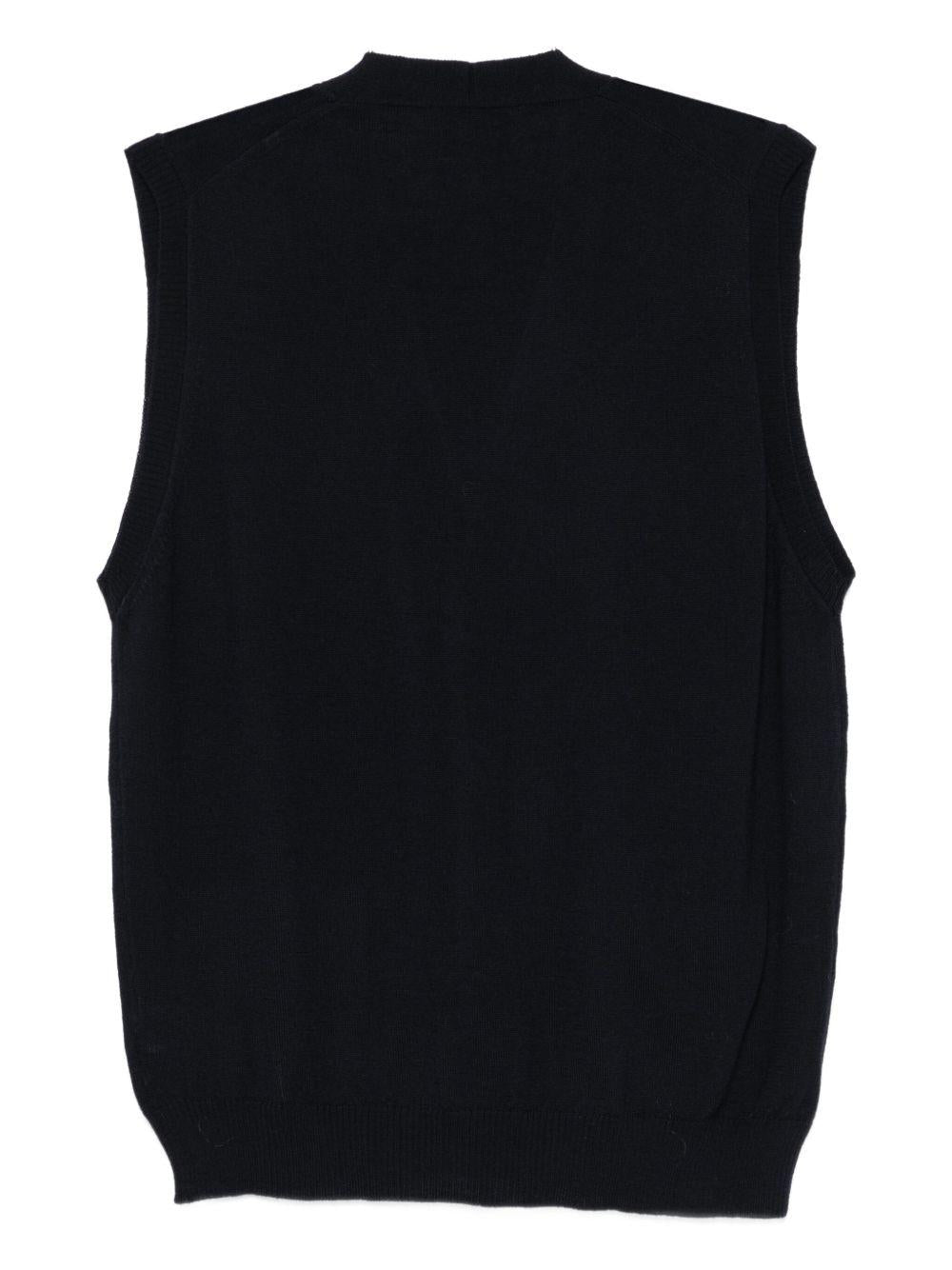 ALPHA STUDIO Gilet in maglia con scollo a V