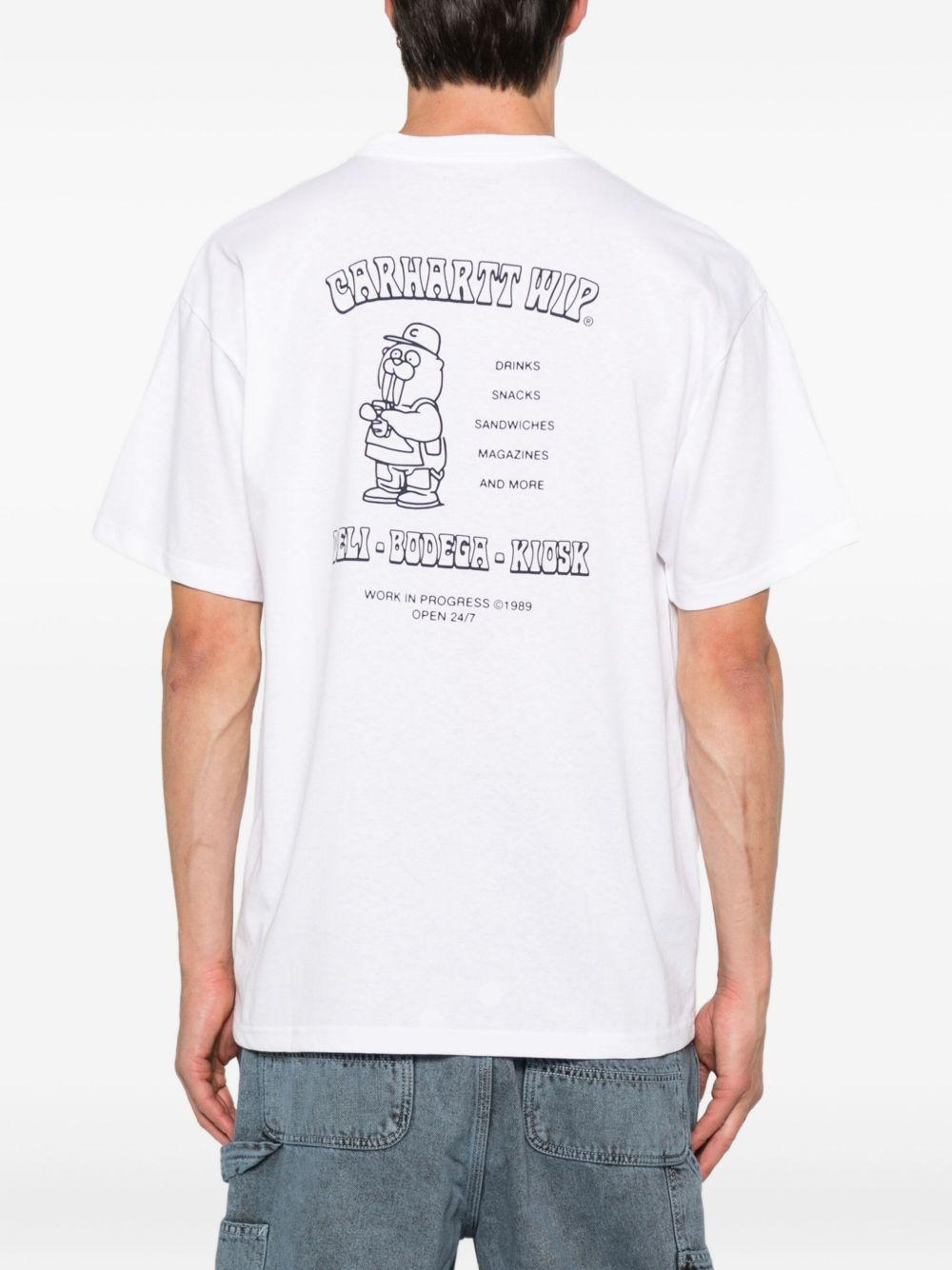 CARHARTT WIP T-shirt in cotone bianco girocollo con stampa