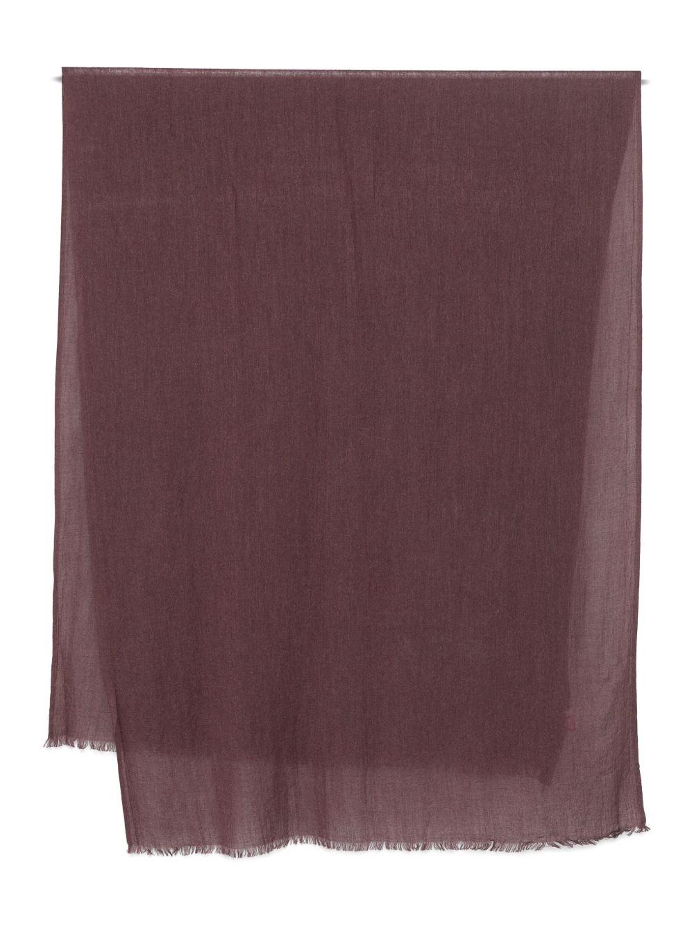 YERSE Foulard Johonson in misto lana bordeaux