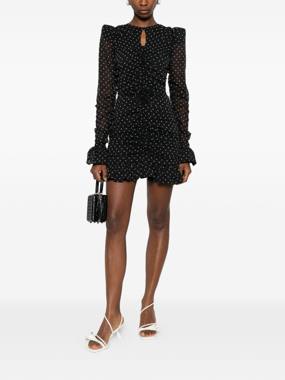 ROTATE Abito corto a pois con scollo a V