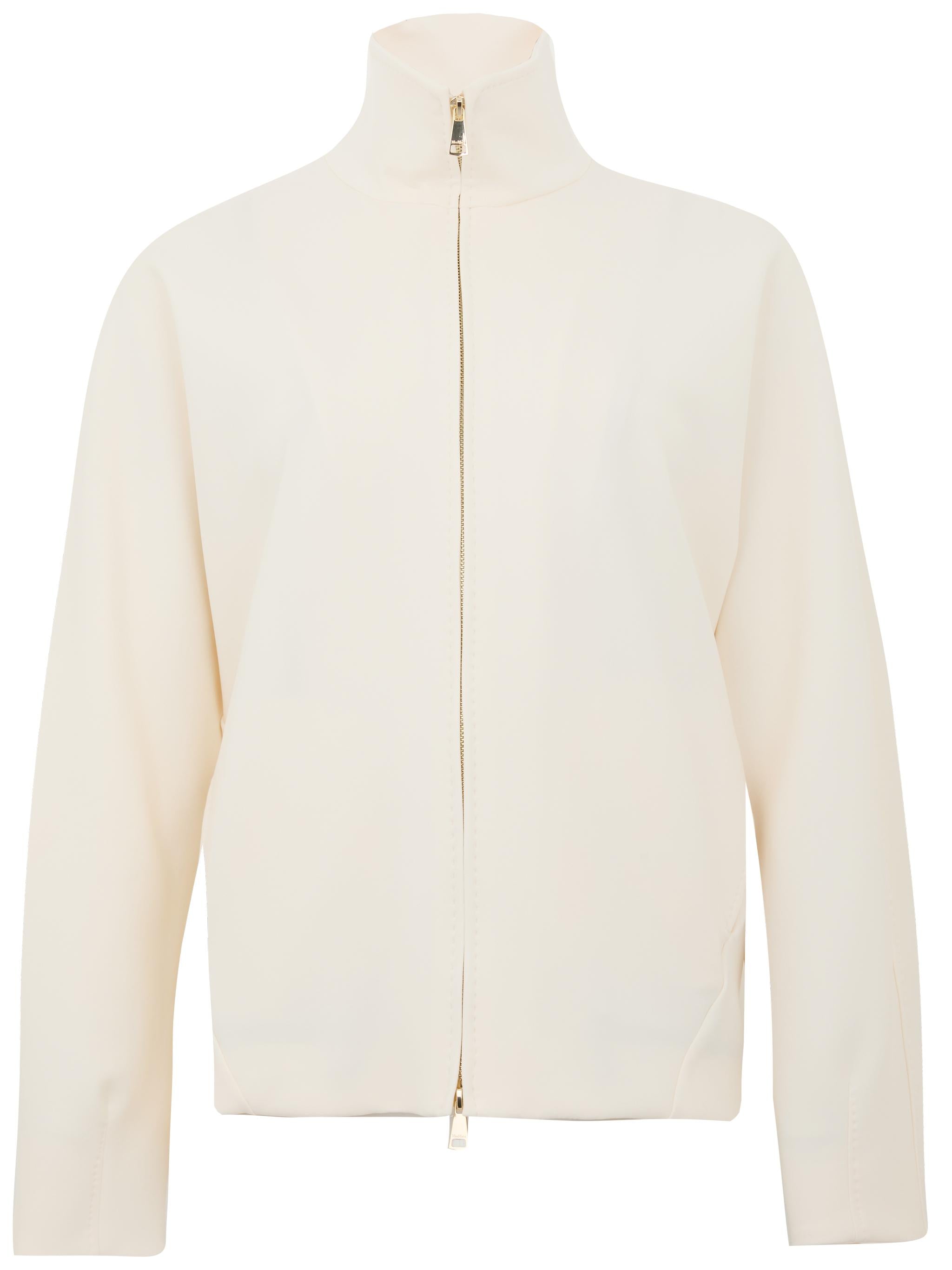 MAX MARA Giacca Pala elegante con zip panna