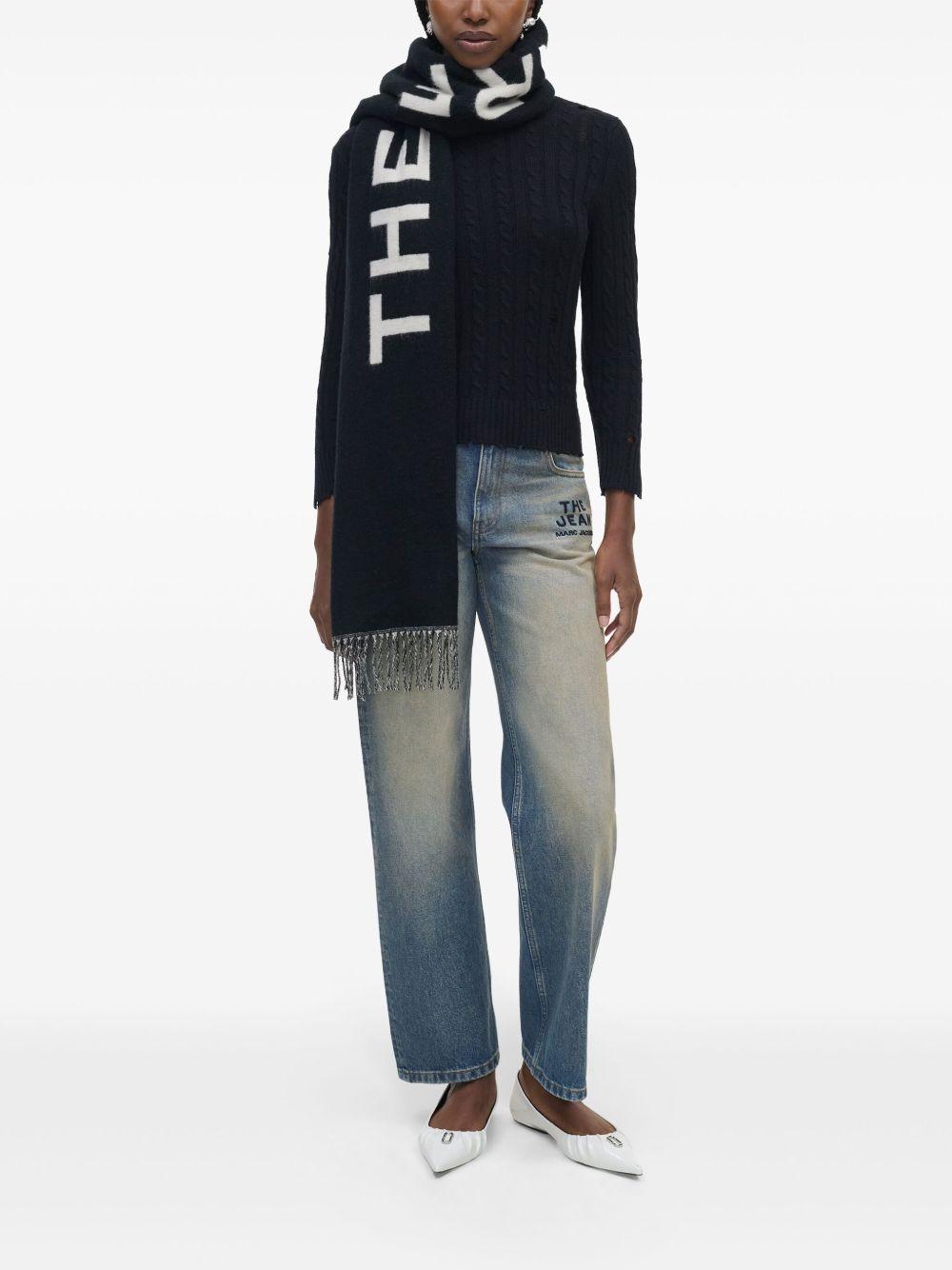 MARC JACOBS Sciarpa con logo e frange